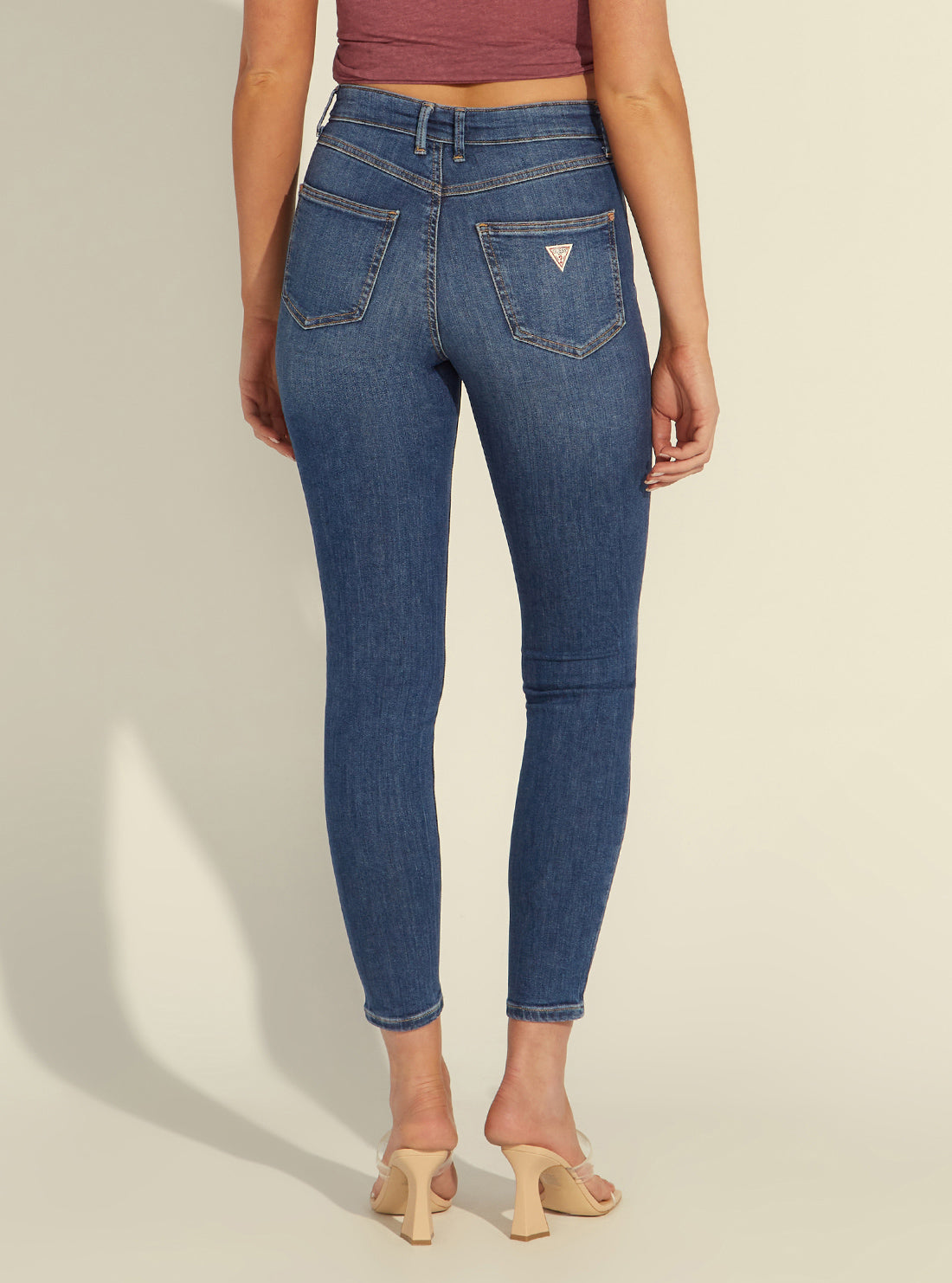 High Rise Skinny Denim Jeans for Women - Carrie Mid Wash Stretch Jeans - Perfect for Casual Wear, Office & Night Out