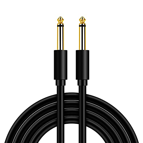 16.5 Feet 1/4 Inch Instrument Cable - 6.35mm Electric Guitar Jack for Studio Monitors, Mixer, Speaker & Receiver - Pro Audio Cable for Live Performances, Recording Studios & Home Music Setups