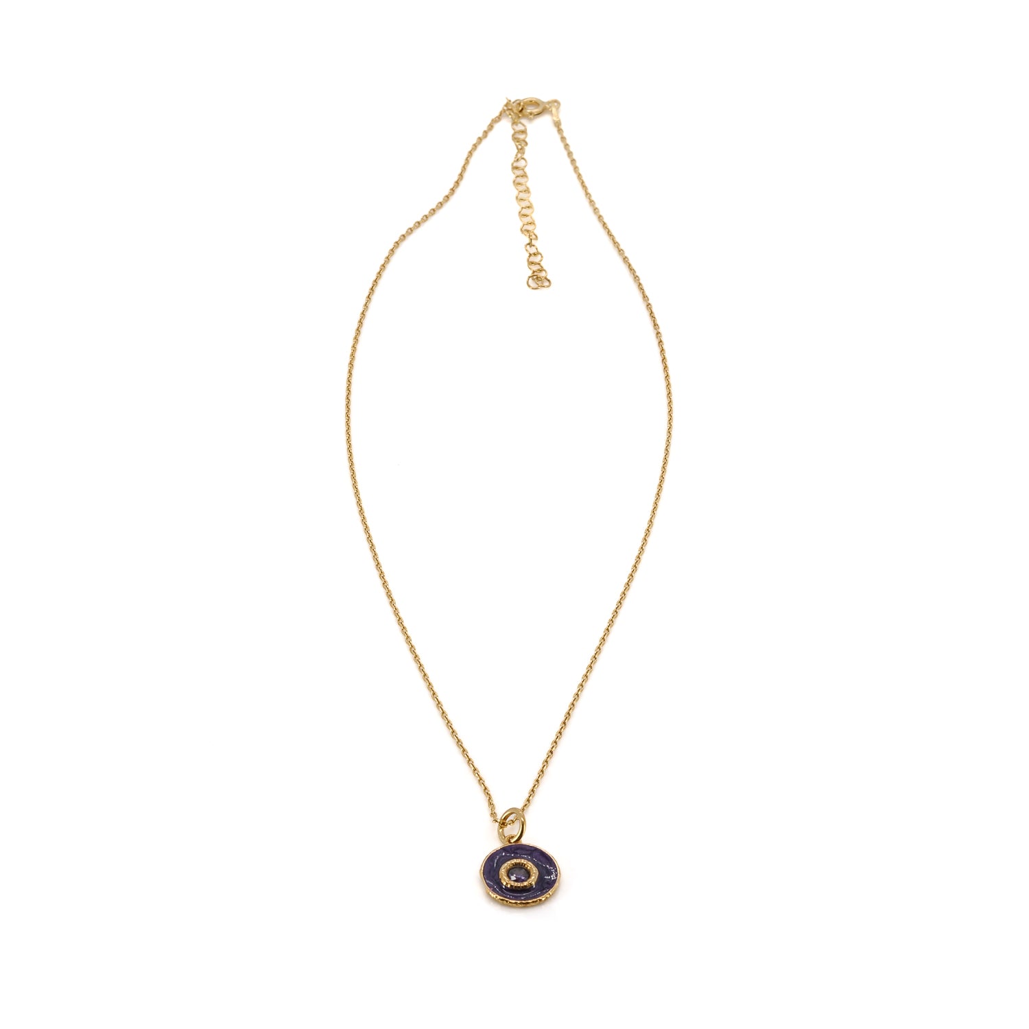 Amethyst Evil Eye Pendant Necklace - 18K Gold Plated Chain for Women, Protection Jewelry Gift for Her | Perfect for Everyday Wear, Meditation & Spiritual Healing