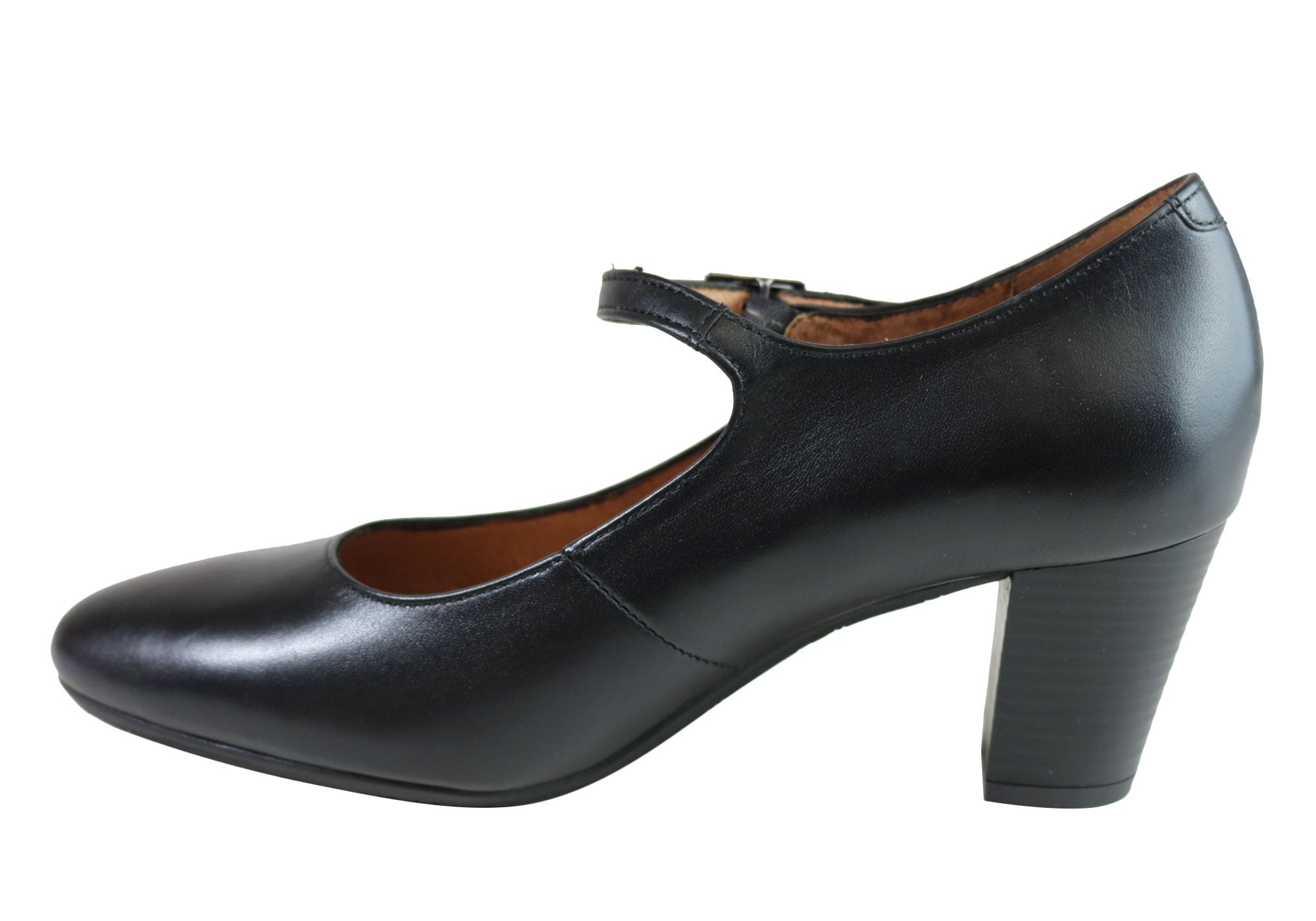 Women's Classic Leather Mary Jane Court Shoes for Aerobics - Handmade in Portugal - Perfect for Dance, Workout & Casual Wear