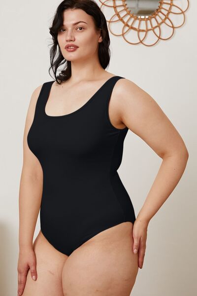 Square Neck Sleeveless Bodysuit for Women - Stretchy Slim Fit Tank Top - Summer Casual Wear for Outfits & Layering