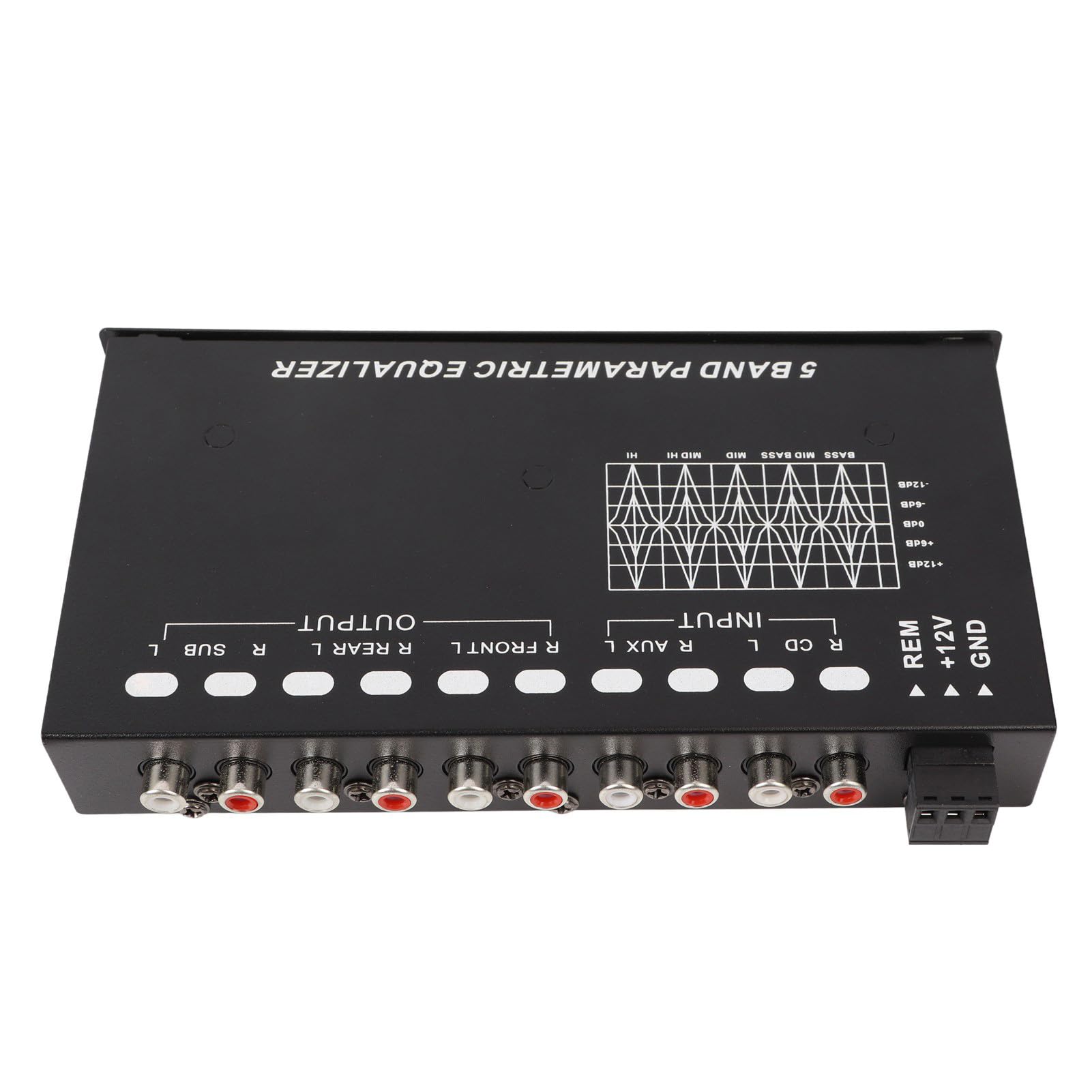 5-Band EQ Car Audio Amplifier - Adjustable Bass Treble Midrange Control for Enhanced Sound | Perfect for Car Stereo Upgrades & Custom Audio Systems