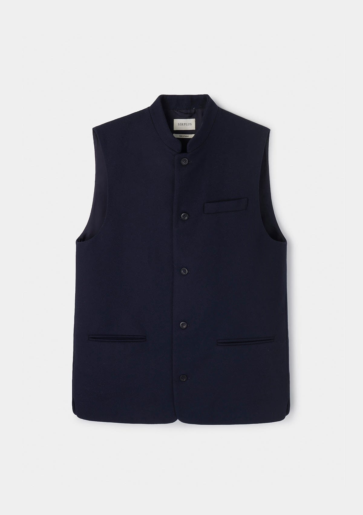 Premium Navy Blue Cashmere Nehru Waistcoat for Men - Elegant Formal Vest for Weddings, Business & Special Occasions