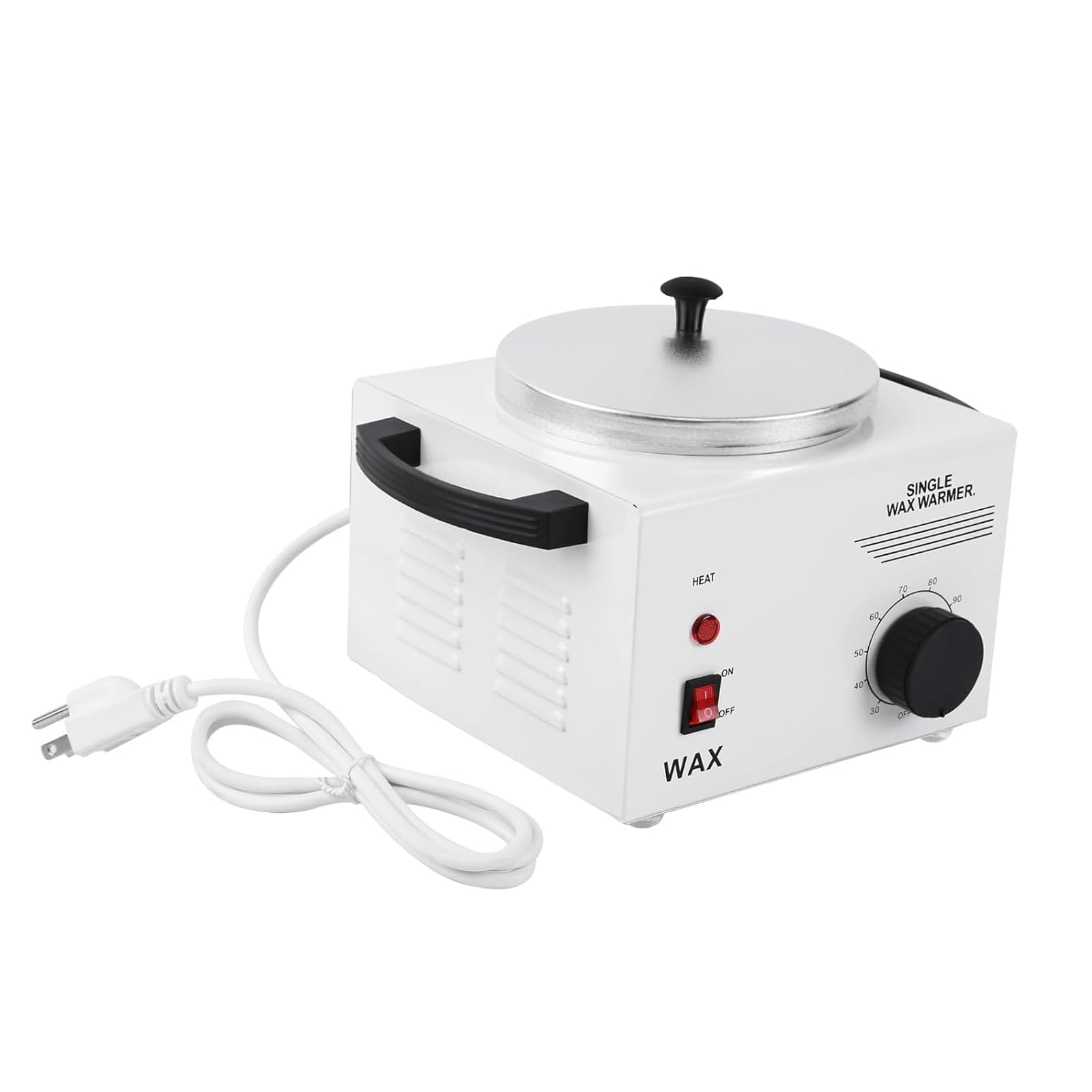 Portable Electric Wax Heater 500ml - Rotary Temperature Control Wax Melting Machine for Wax Beans, Blocks & Soft Wax - Perfect for Home Salon, Spa & Professional Hair Removal Use