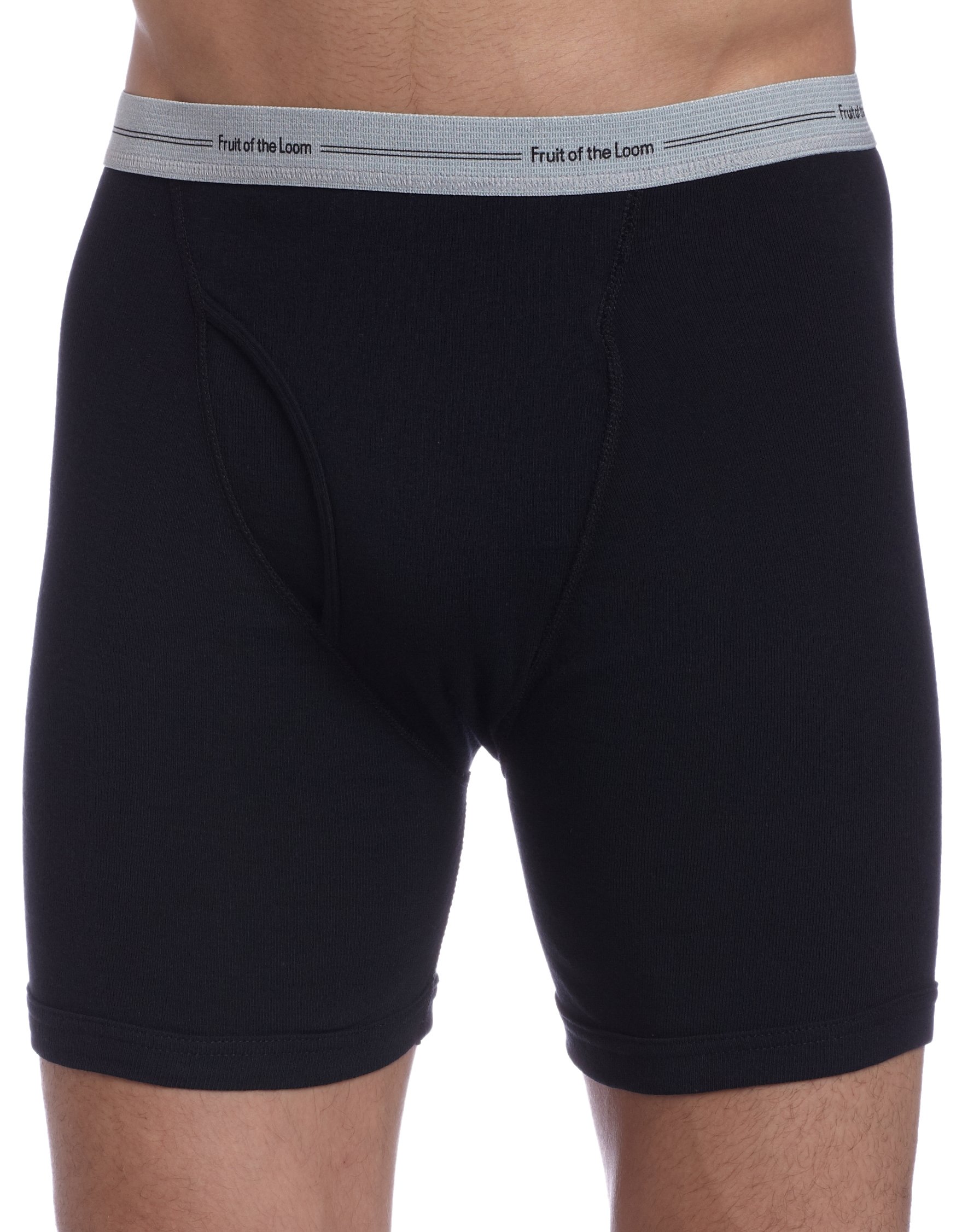 Fruit of the Loom Men's Cotton Boxer Briefs Underwear - 2 Pack Multipack - Soft Breathable Comfort Fit for Everyday Wear & Active Lifestyle
