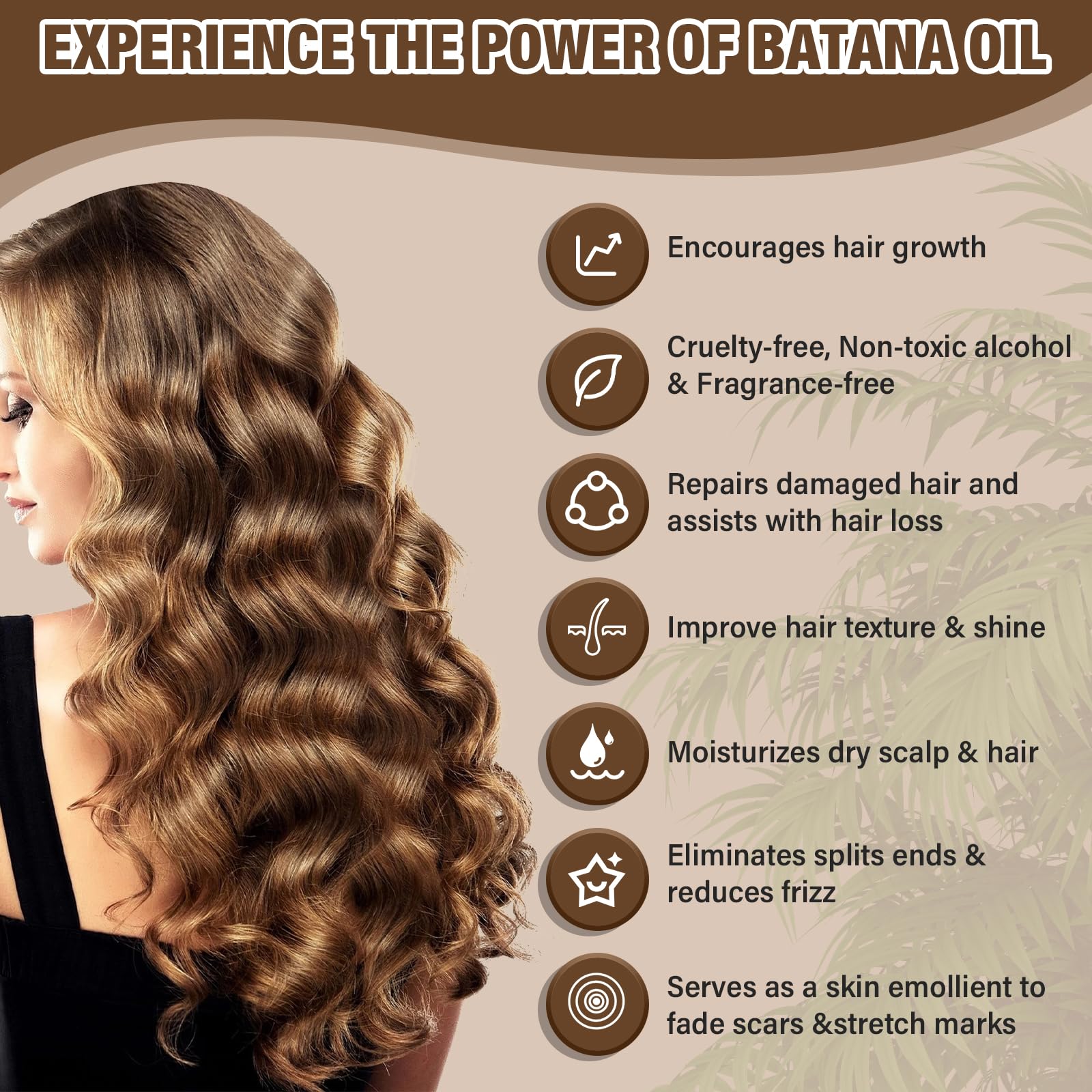 100% Pure Natural Raw Batana Oil for Hair Growth & Thickness | Organic Honduran Batana Oil | Prevent Hair Loss | Stimulates Hair Follicles | For Men & Women | Perfect for Daily Hair Care & Scalp Treatment