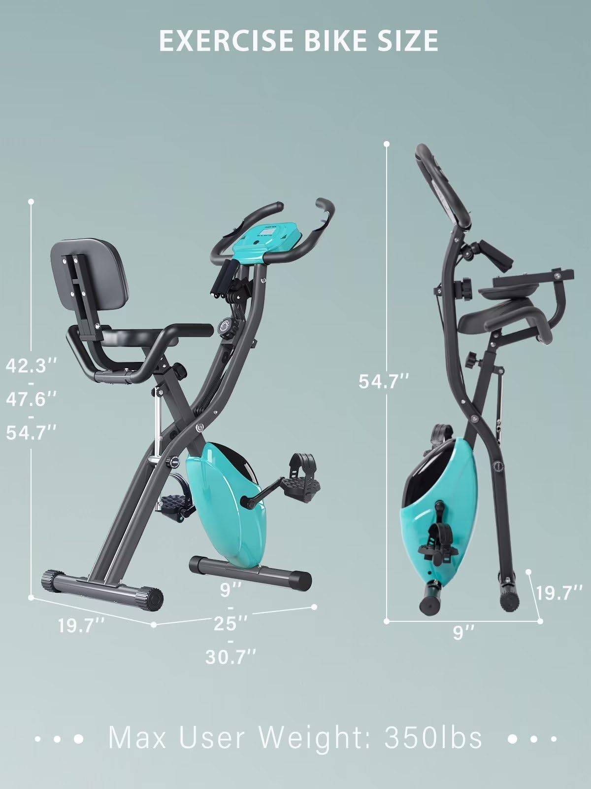 Merax 4-in-1 Foldable Exercise Bike for Home - 16-Level Magnetic Resistance Recumbent & Upright Stationary Bike | Compact Indoor Cycling Machine for Cardio, Weight Loss & Full-Body Workout | Perfect for Small Spaces, Home Gym & Apartment Fitness