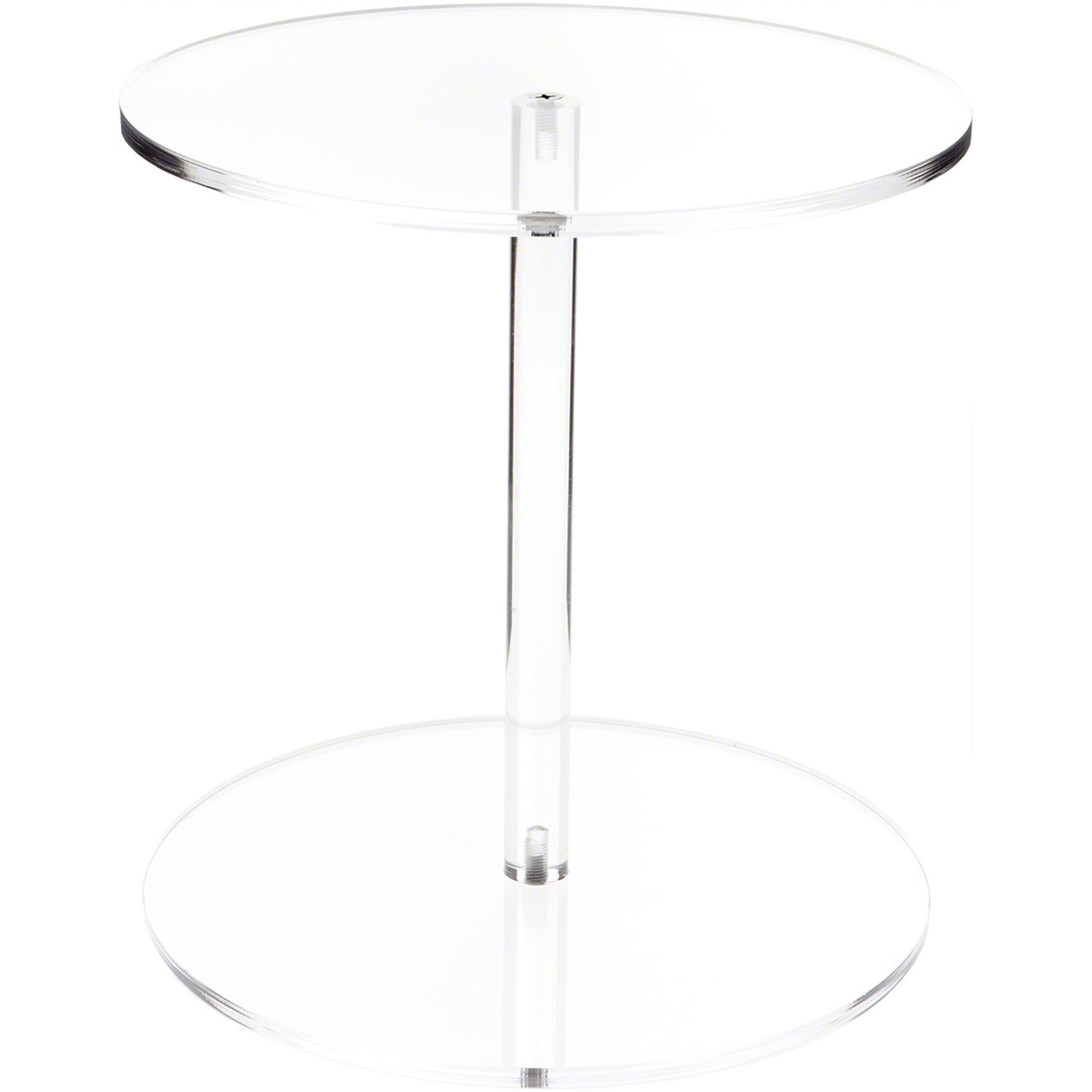 Plymor Clear Acrylic Round Barbell Pedestal Display Riser - 16.75