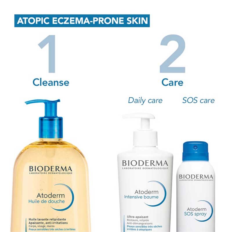 Bioderma Atoderm SOS Spray for Itchy Skin - Ultra Soothing Anti-Itch Relief for Dry, Sensitive Skin | Perfect for Eczema, Dermatitis & Post-Shaving Irritation