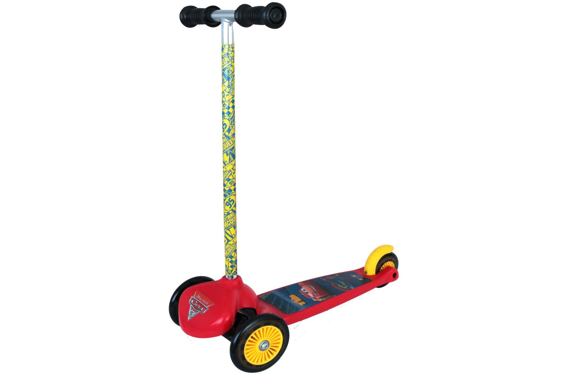 Smoby Cars 3 Twist Skate 3-Wheel Scooter for Kids - Red Ride-On Toy for Outdoor Play & Backyard Fun