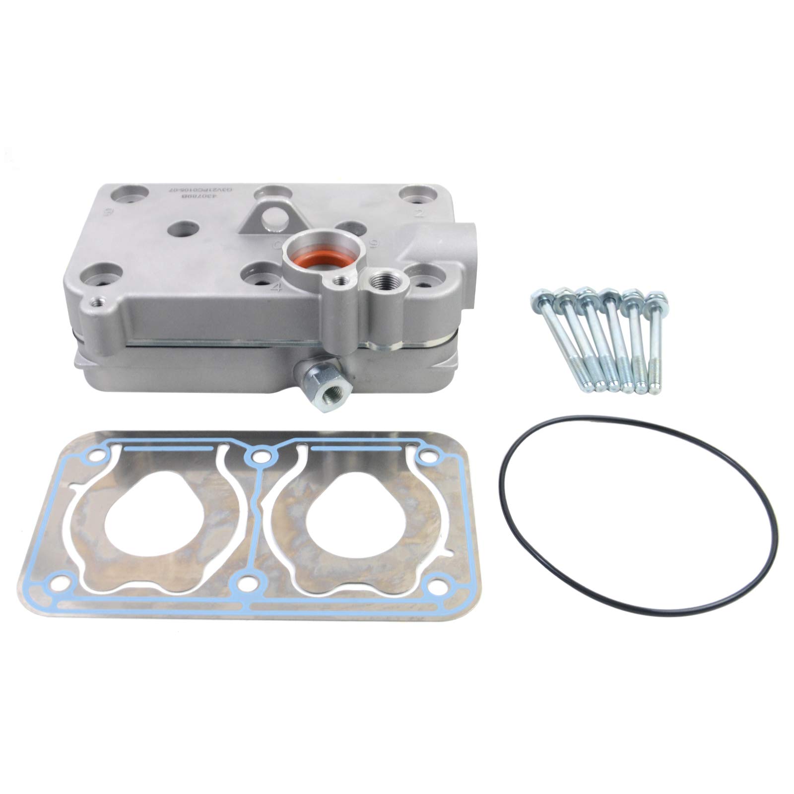 Volvo Air Compressor Cylinder Head Replacement Part #4127049322 - Compatible with Models 20569224, 20569226, 20701803, 24425003 - Perfect for Heavy-Duty Truck & Industrial Air Systems