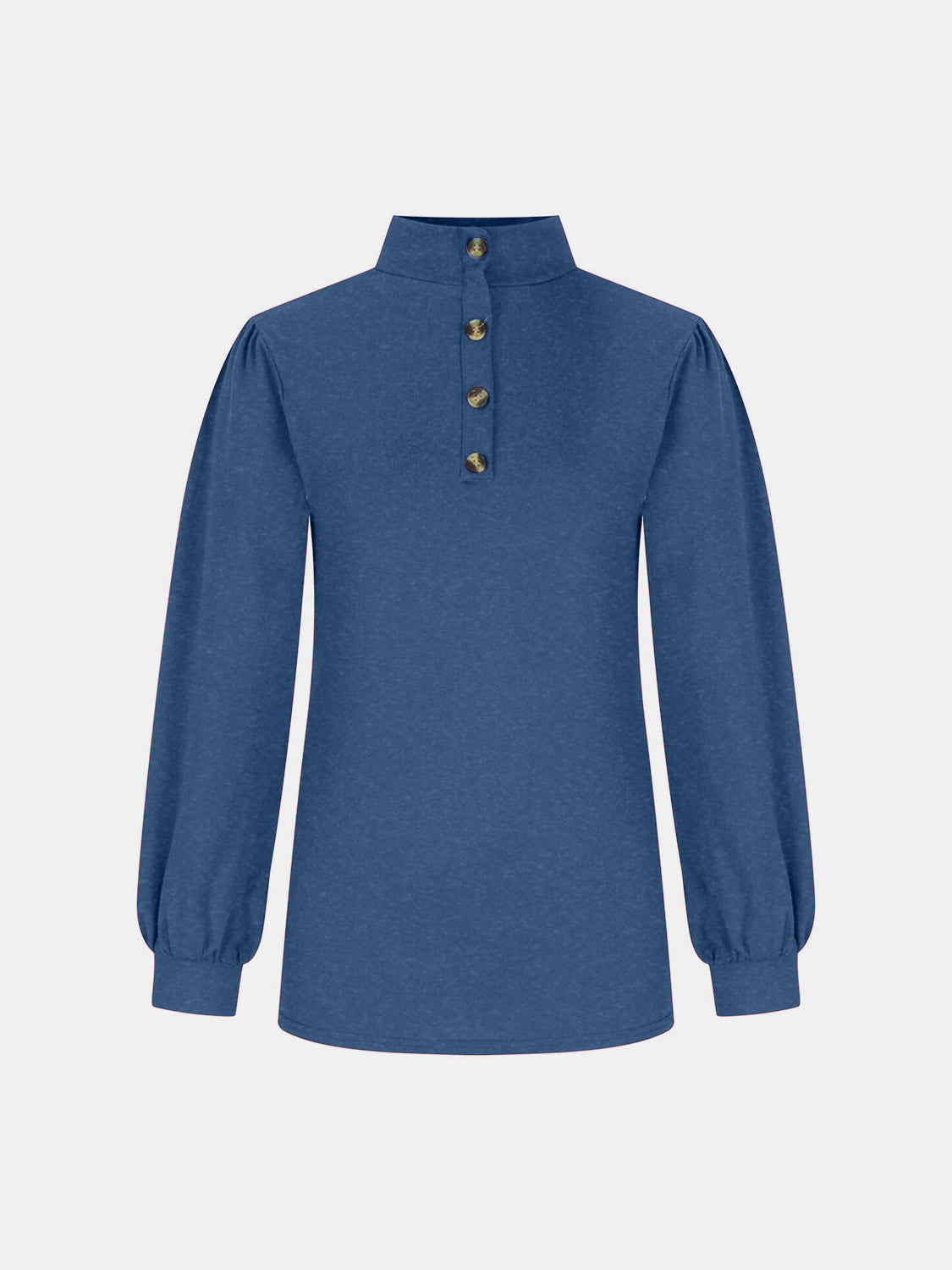 Full Size Mock Neck Long Sleeve T-Shirt for Women | Comfortable Stretch Cotton Blend | Casual & Work Wear | Perfect for Office, Travel & Everyday Outfits