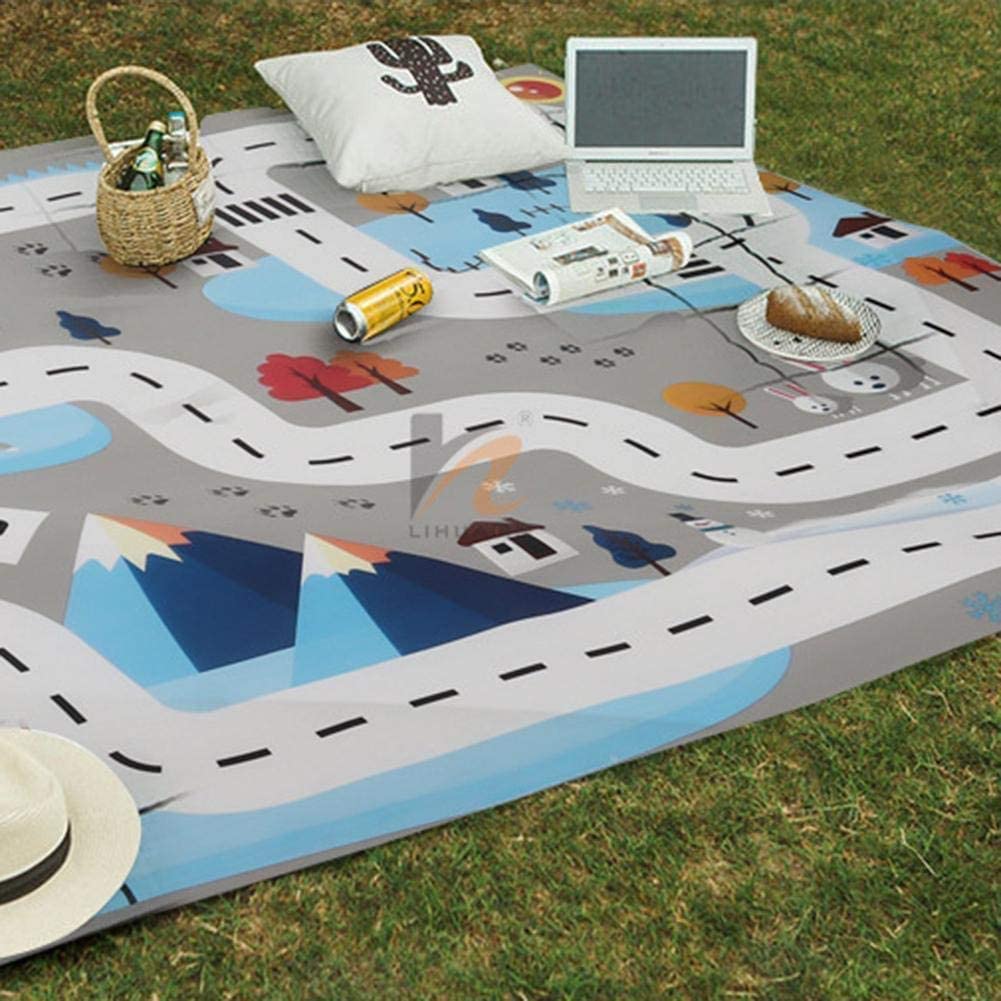 Kids Traffic & Parking Play Mat - Waterproof Educational Road Carpet for Children, Extra Large Thickened Learning Game Mat for Bedroom & Playroom | Perfect for Indoor Play, Early Education & Road Safety Learning