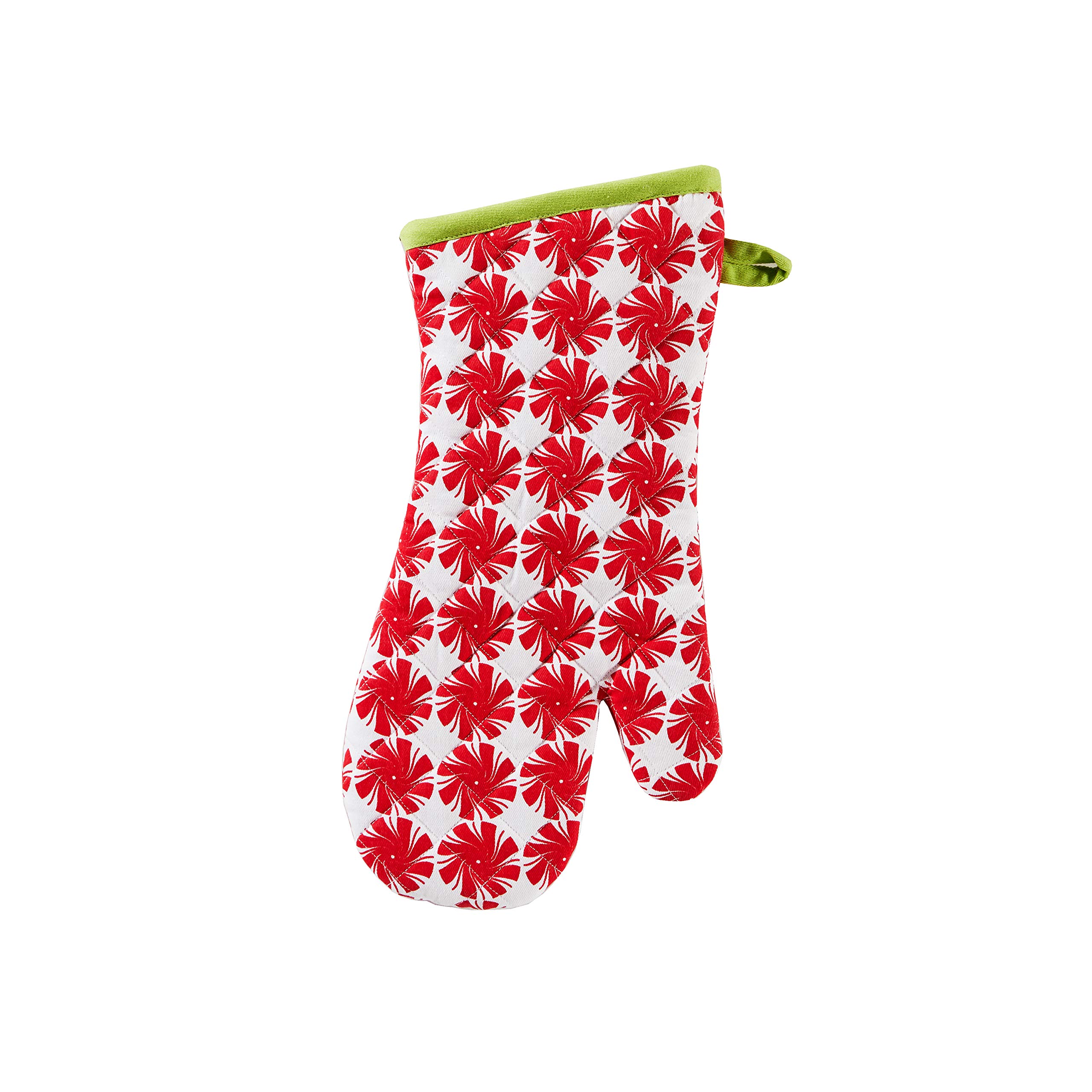 SKL Home by Saturday Knight Ltd. Peppermint Candy Oven Mitt - Heat Resistant Kitchen Glove, Colorful Baking Accessory for Cooking, Grilling & Holiday Baking