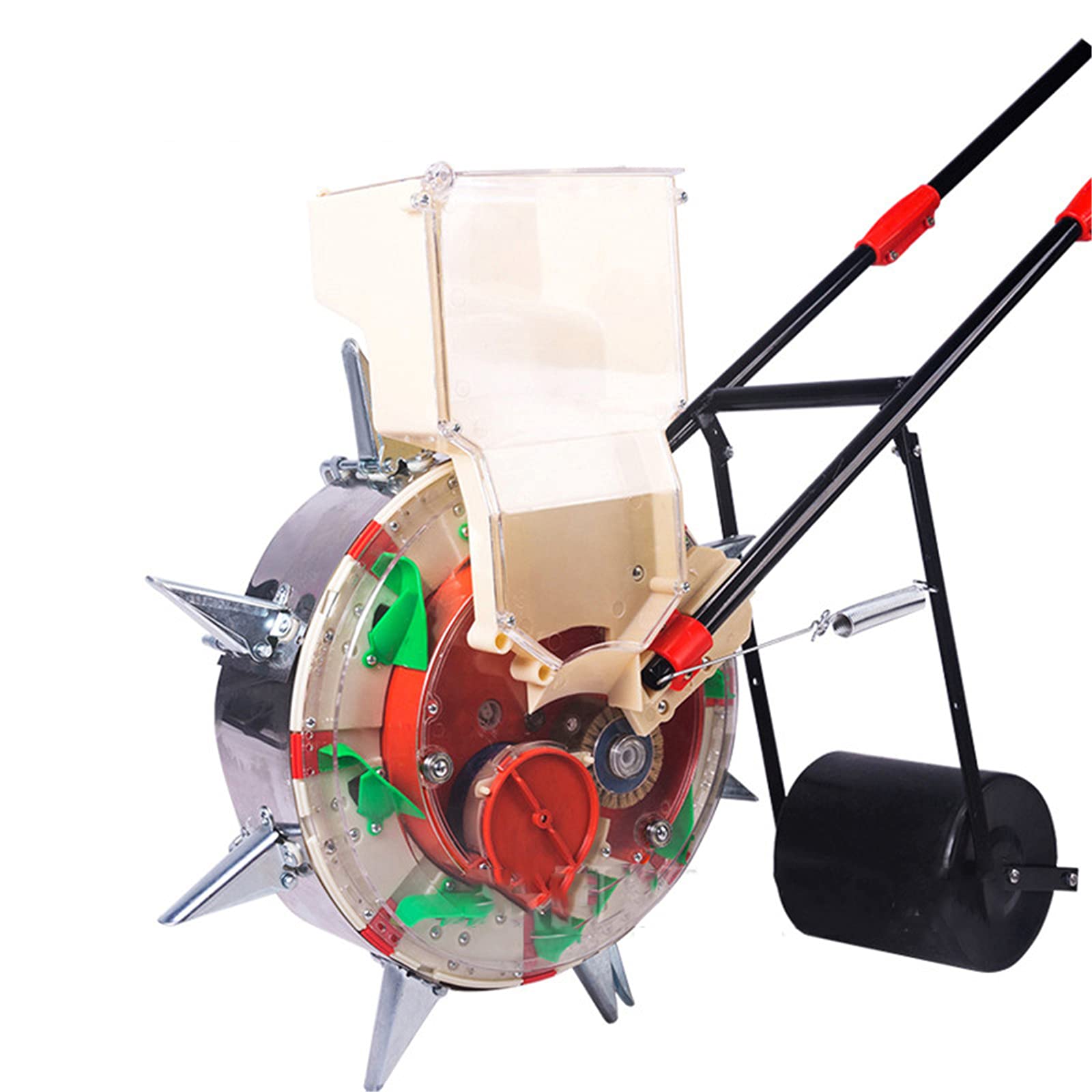 Gmjay Multi-Function Wheeled Vegetable Seeder Planter - Hand Push Garden Seeder for Planting, Sowing & Cultivation - Perfect for Home Gardening, Farm & Greenhouse Use