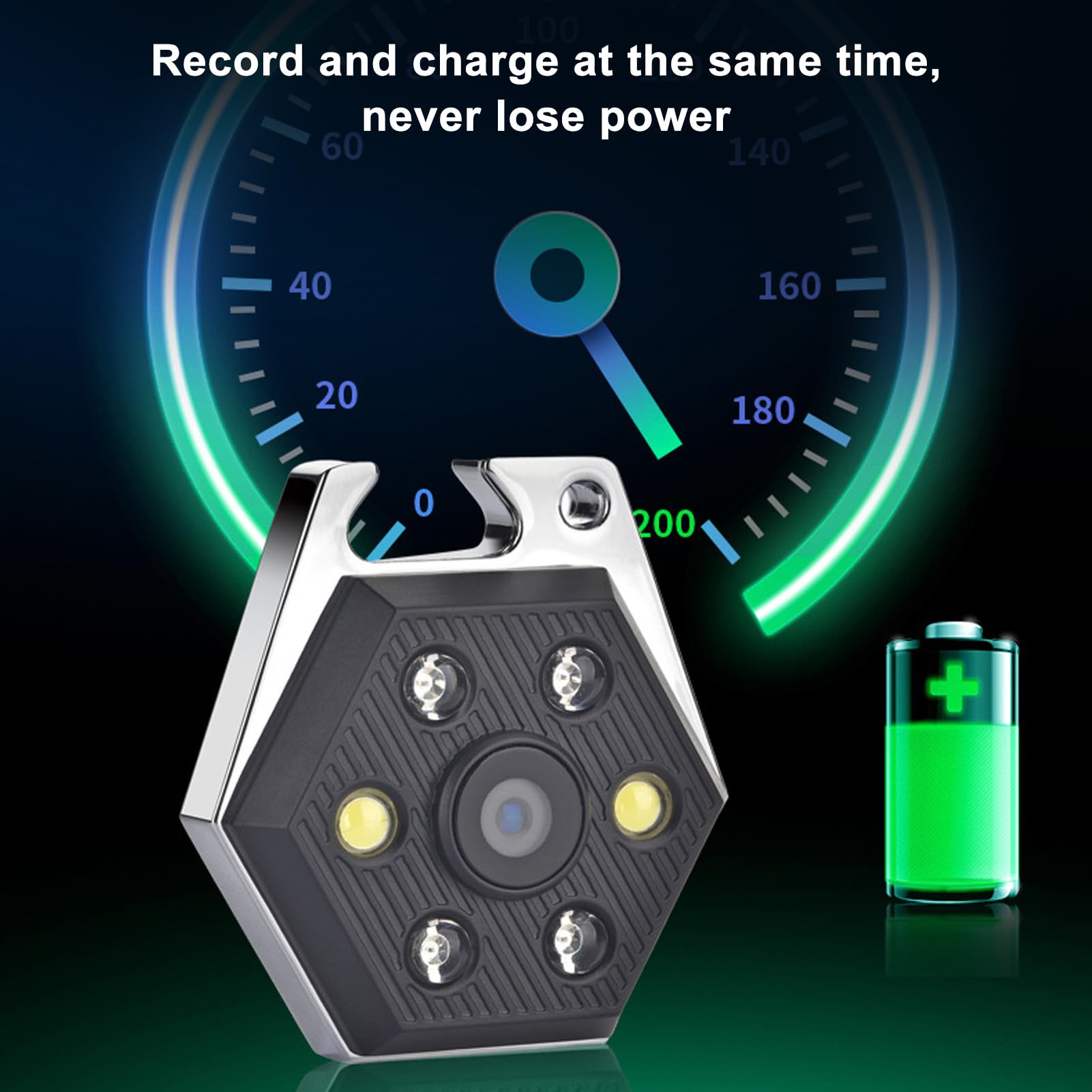 Zunate Magnetic Body Camera with Audio & Video Recording - 1080P HD Wearable Camera, 100° Wide Angle, Night Vision, 300mAh Battery - Perfect for Riding, Outdoor Adventures, Hiking & Security Surveillance