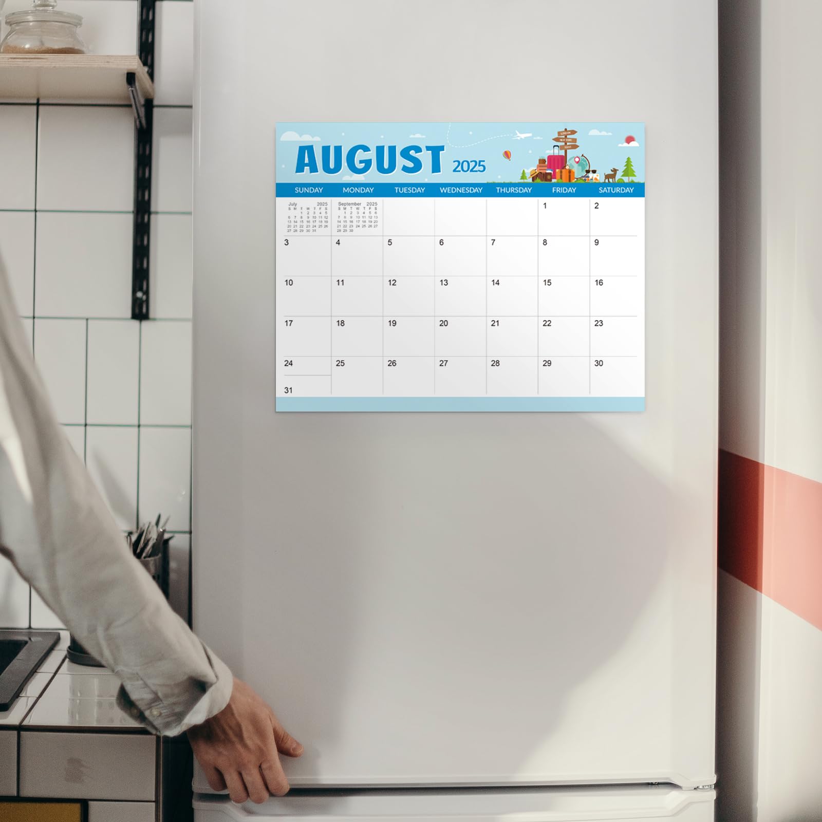 SKYDUE 18-Month Magnetic Refrigerator Calendar (July 2024-December 2025) - 10