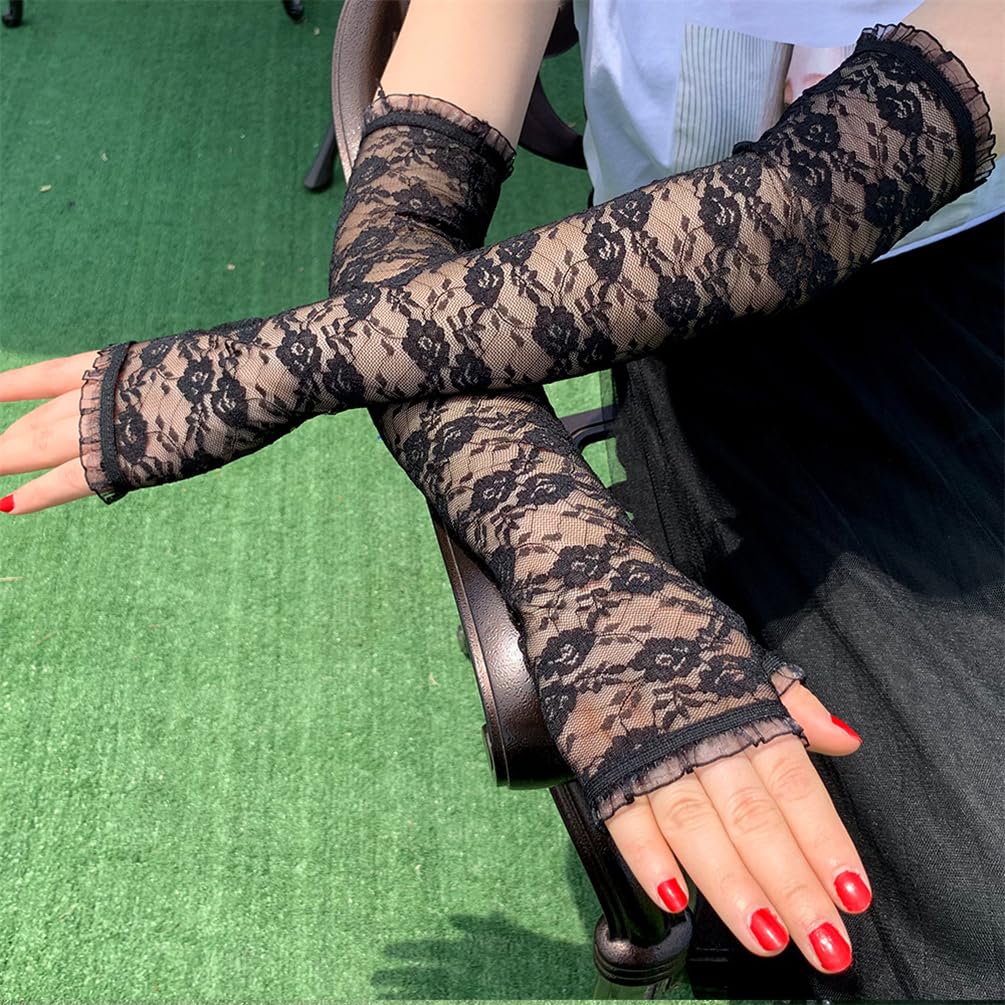 Trendy Y2K Fashion Gloves & Arm Warmers - Stylish Arm Sleeves for Winter, Cosplay, and Streetwear Outfits
