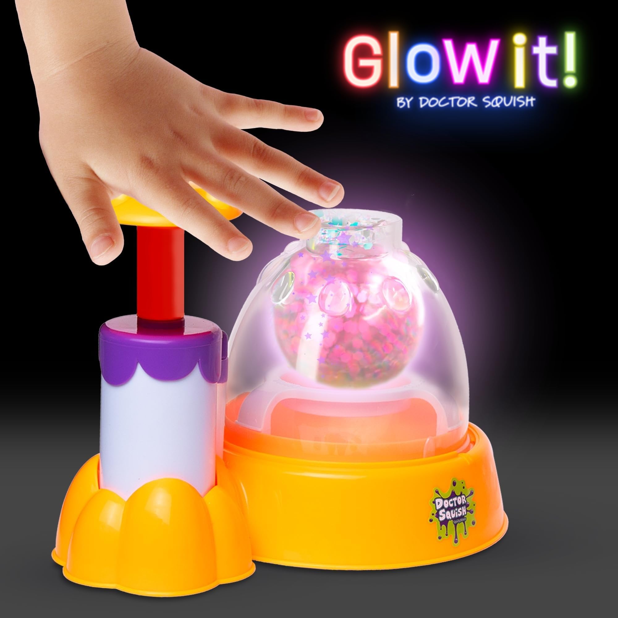 Doctor Squish Glow in The Dark Squishy Pack Refills - DIY Squishy Making Kit with Neon Glow Effects - Create Custom Squishy Toys for Stress Relief, Sensory Play & Nighttime Fun