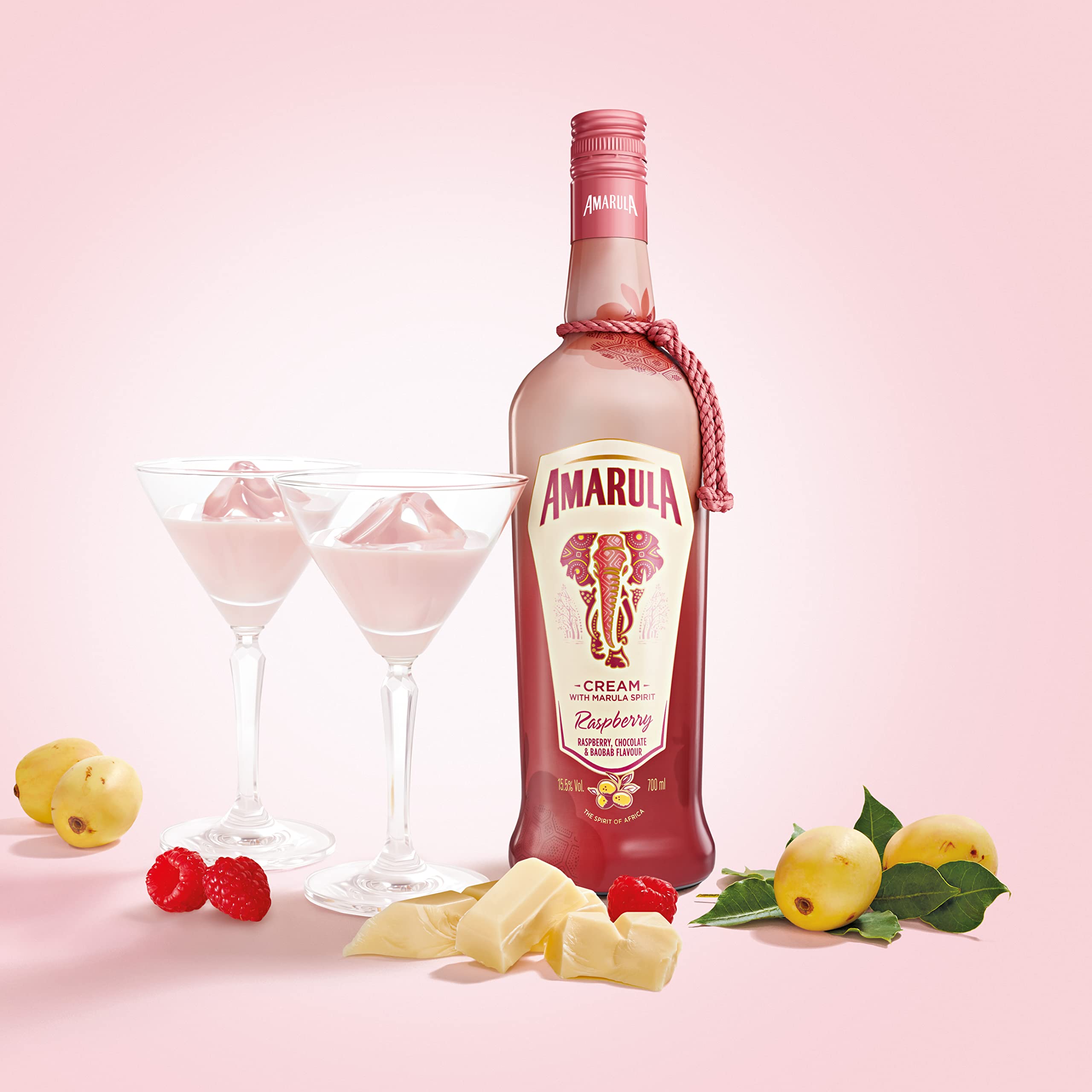 Amarula Raspberry Chocolate - Delicious South African Liqueur Chocolate for Gifts, Desserts & Wine Pairing