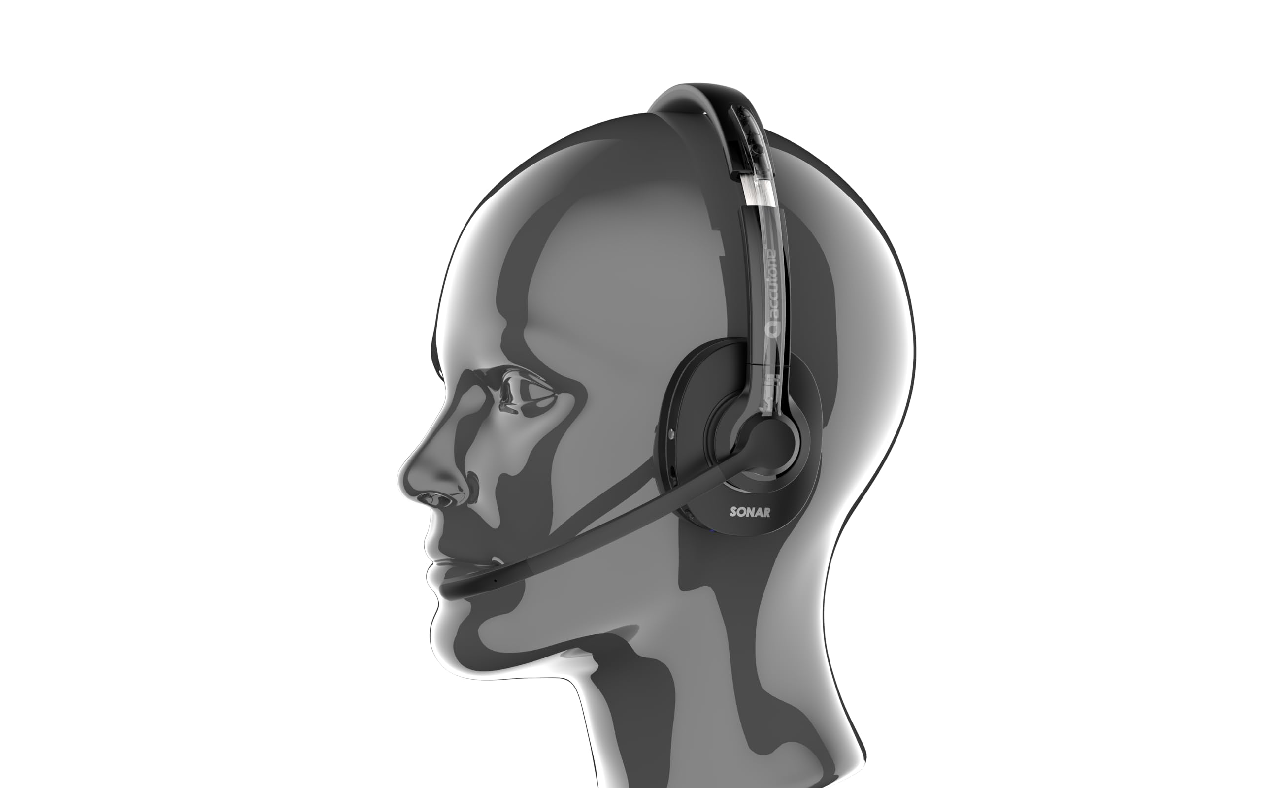 Sonar 60 Dual Bluetooth & USB Wired Headset - Noise Cancelling Mic, Long Battery Life for PC, Mac & Smartphones | Compatible with MS Teams, Skype, Zoom | Perfect for Remote Work, Online Meetings & Gaming