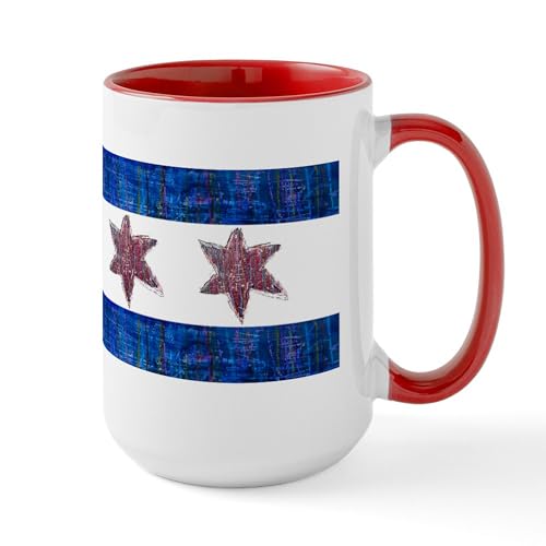 White/Red Inside - Chicago Large Mug