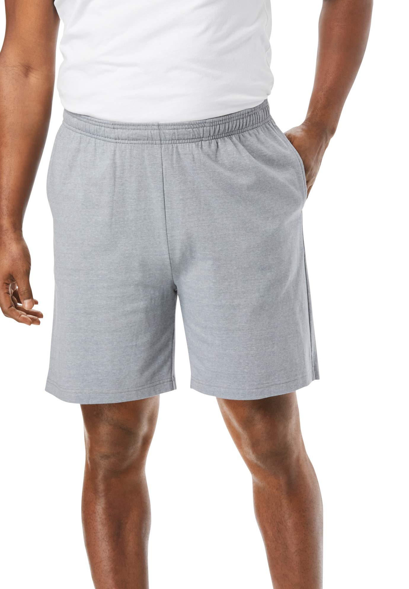 KingSize Men's Big & Tall Lightweight Jersey Shorts - Comfortable Summer Casual Shorts for Lounge, Gym & Outdoor Activities