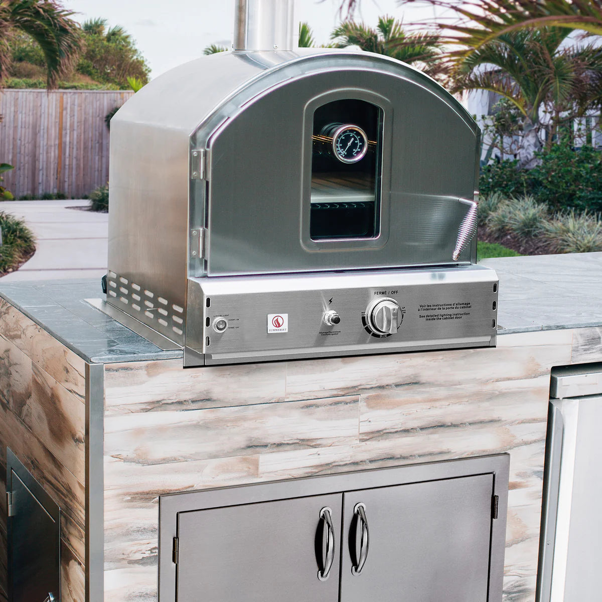 Summerset Built-In Outdoor Pizza Oven - Premium Stainless Steel Gas Grill for Backyard, Patio & Outdoor Cooking | Perfect for Pizza, Bread & BBQ Parties