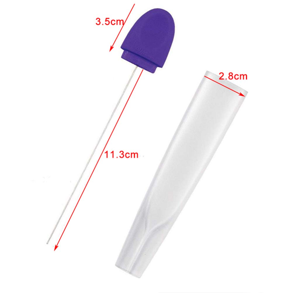 Luxshiny 2-Pack Stainless Steel Cake Tester Needles - Professional Baking Tool for Cakes, Muffins, Bread - Perfect for Home Bakers & Professional Chefs (Blue) - Ideal for Testing Doneness, Baking Classes & Kitchen Gifts