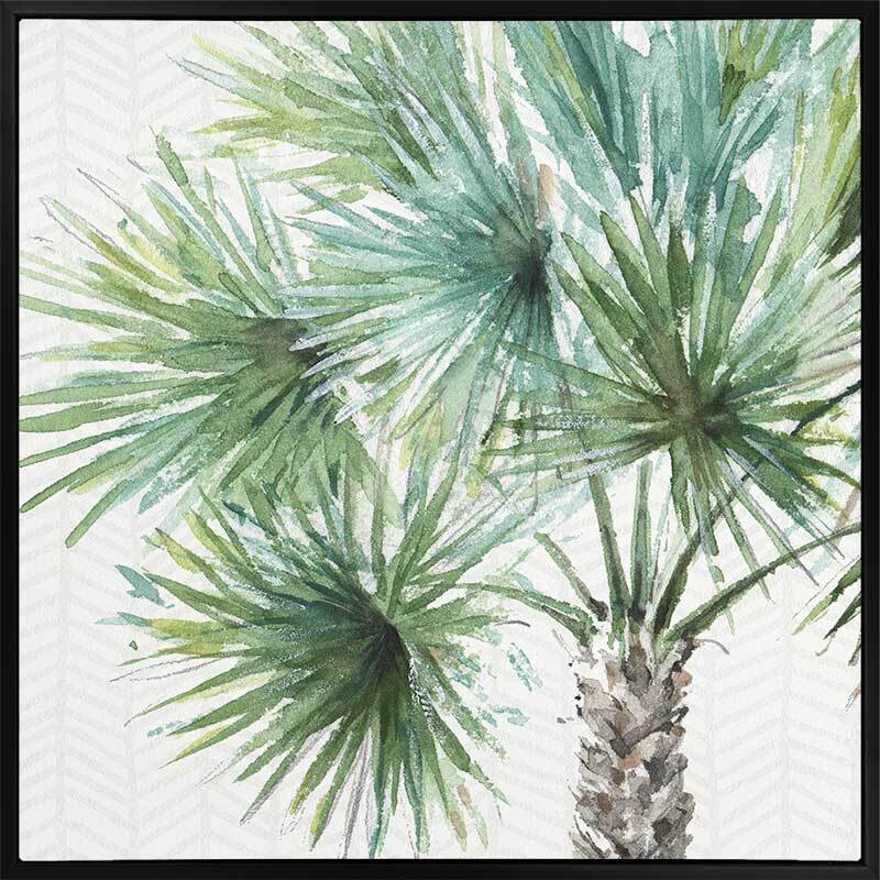 Date Palm II Canvas Art Print - Tropical Beach Wall Decor for Living Room, Bedroom & Office - Perfect for Coastal, Boho & Modern Home Decor