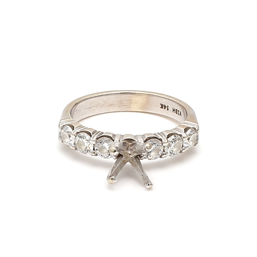 0.80 Carat Round Brilliant H SI1 Diamond Engagement Ring in 14K White Gold - Perfect for Proposals, Weddings & Anniversary Gifts