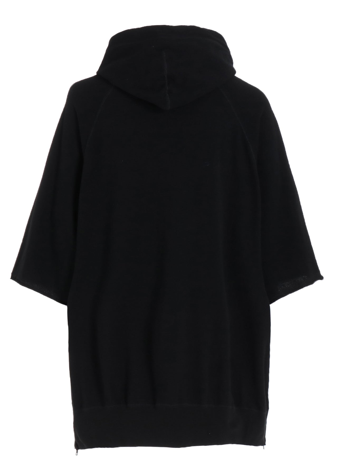 Breathable Cotton Gauze Short Sleeve Hoodie with Side Zippers - Casual Oversized Pullover for Summer Outdoor Activities & Lounge Wear