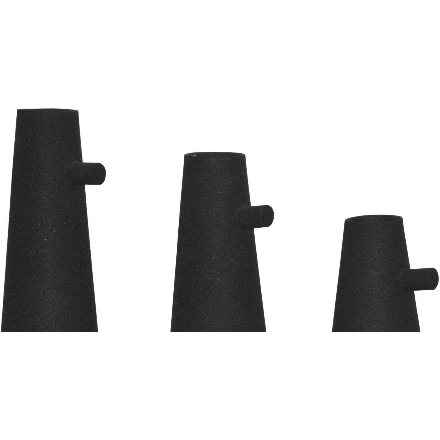 Renwil Aflynta Modern Black Iron Metal Decorative Vase Set of 3 - Elegant Home Decor for Living Room, Dining Table, Office & Wedding Centerpieces
