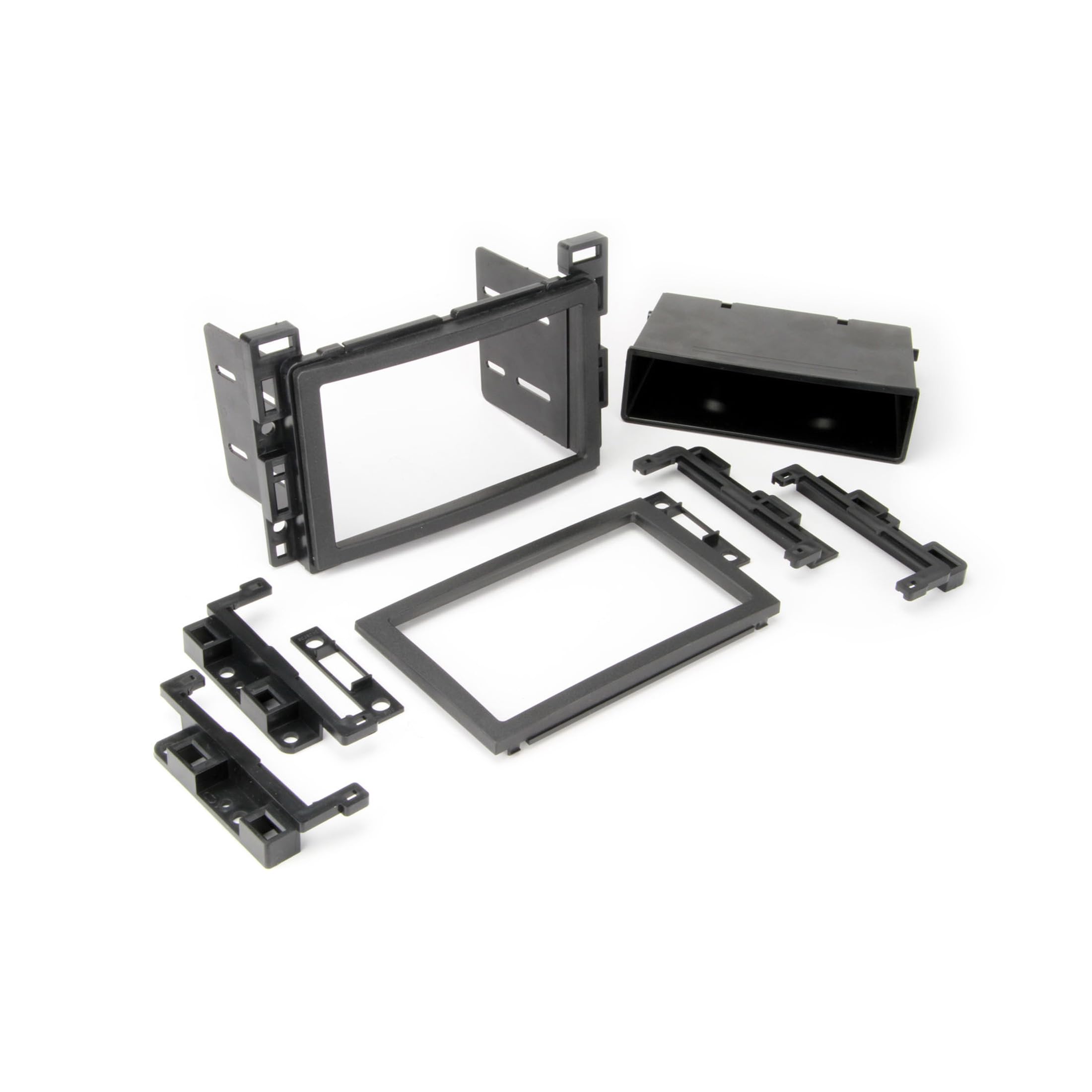 Scosche GM2500B Double DIN or Single DIN Car Stereo Installation Dash Kit with Pocket for Select 2004-2021 GM Vehicles - Universal Radio Mounting Bracket - Perfect for Upgrading Your Car Audio System