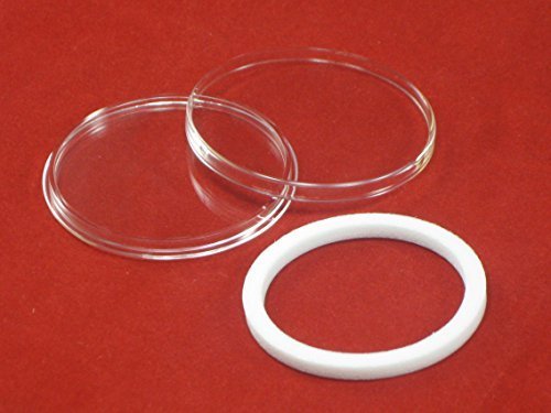 10 Pack White 39mm Ring Type Air-Tite Coin Holders - Perfect for Silver Rounds, Casino Chips & Collectible Coins - Protective Storage Solution for Coin Collectors & Gaming Enthusiasts