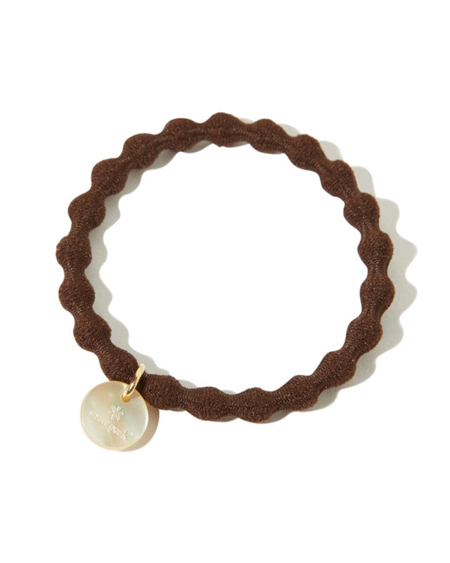 AC 23SW401 Logo Charm Hair Tie - Stylish Hair Accessories for Women & Girls - Perfect for School, Work, Parties & Everyday Use