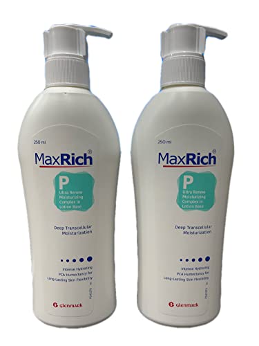 Jeevandip Max Rich P Ultra Renew Moisturizing Lotion - Pack of 2 x 250ml | Deep Hydration for Dry Skin | Perfect for Daily Face & Body Care