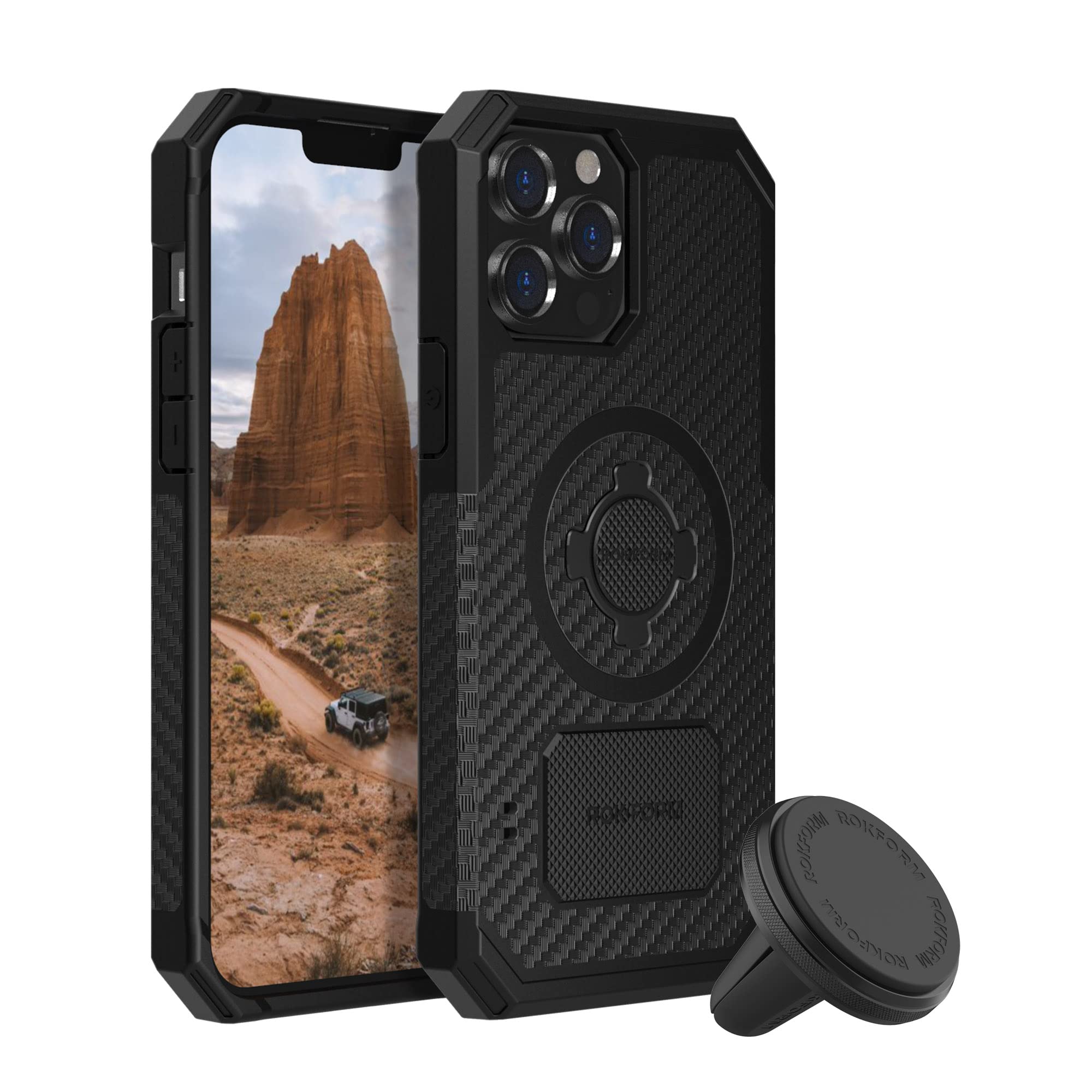 Rokform Rugged Case for iPhone 13 Pro Max with Super Grip Car Vent Mount - Durable Protection for Truck, Van, and Daily Commute
