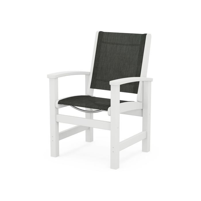 POLYWOOD Coastal Dining Chair - Weather-Resistant Outdoor Furniture, All-Weather Adirondack Chair for Patio, Deck, Garden & Poolside - Perfect for Backyard, Beach House & Waterfront Dining