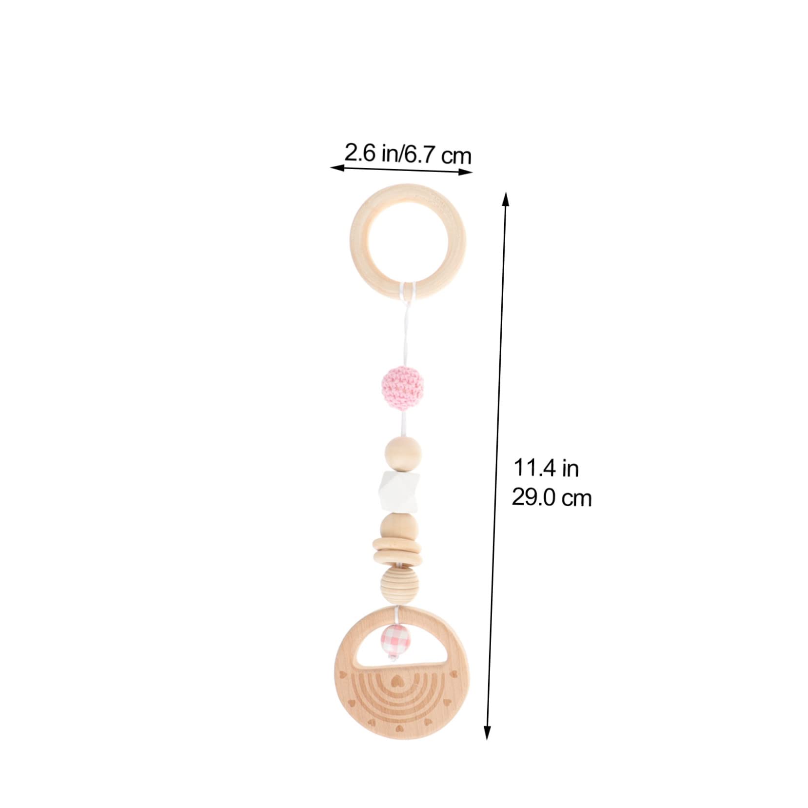 Vaguelly 1 Set Wooden Gym Car Toy Stroller Play Gym Toys - Crib Hanging Mobile for Babies - Perfect for Nursery Decor, Infant Playtime & Early Development