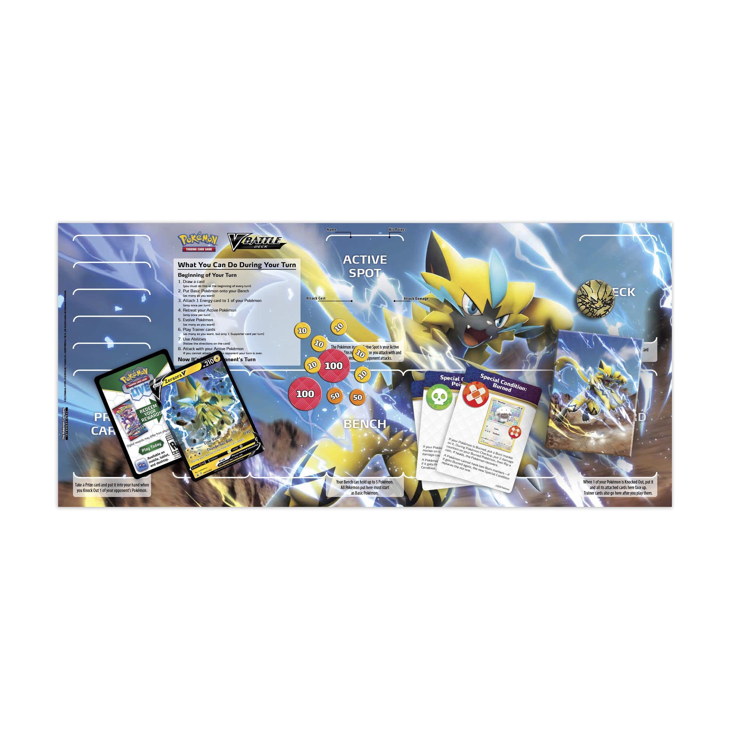 Pokémon Zeraora V Battle Deck - 60 Ready-to-Play Trading Cards for Collectors & Battles | Perfect for Tournaments, Game Nights & Gifts