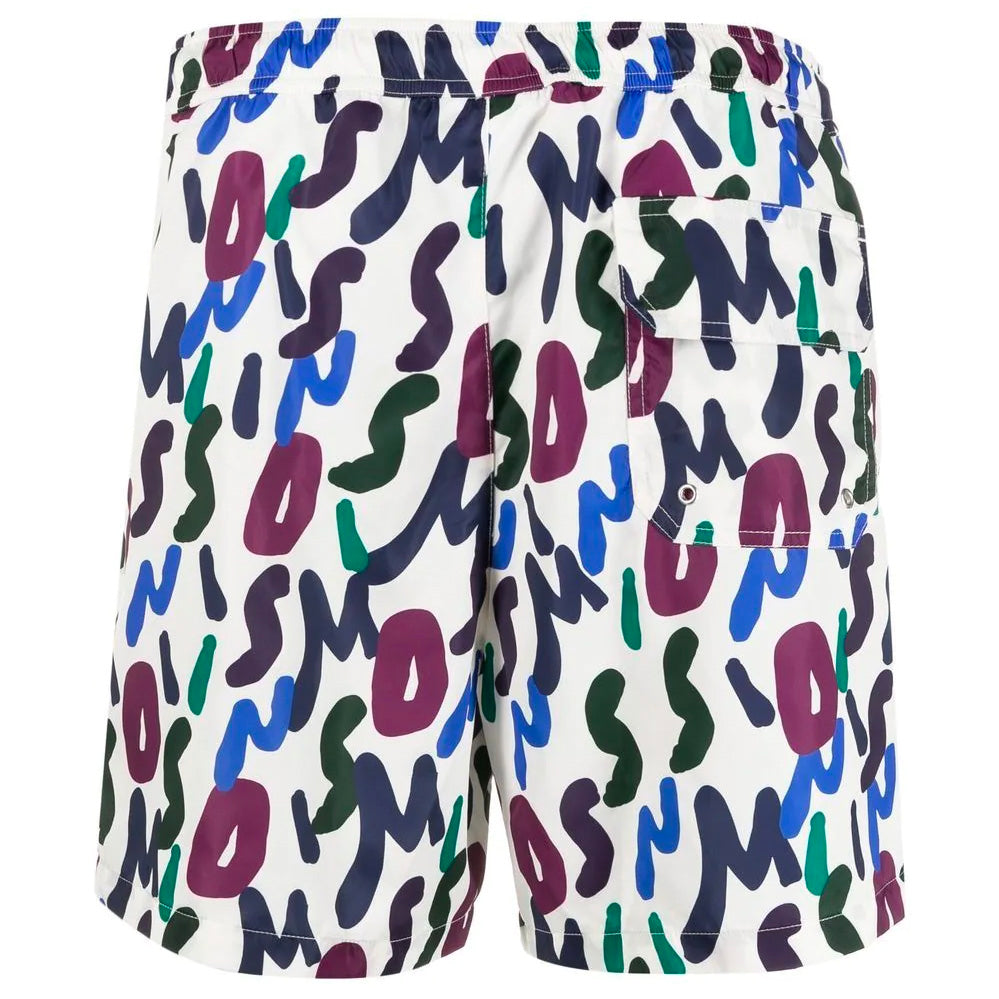 Missoni ZigZag Swim Shorts for Men - Quick-Dry Beach Swimwear with UPF Protection - Perfect for Pool, Vacation & Summer Water Activities