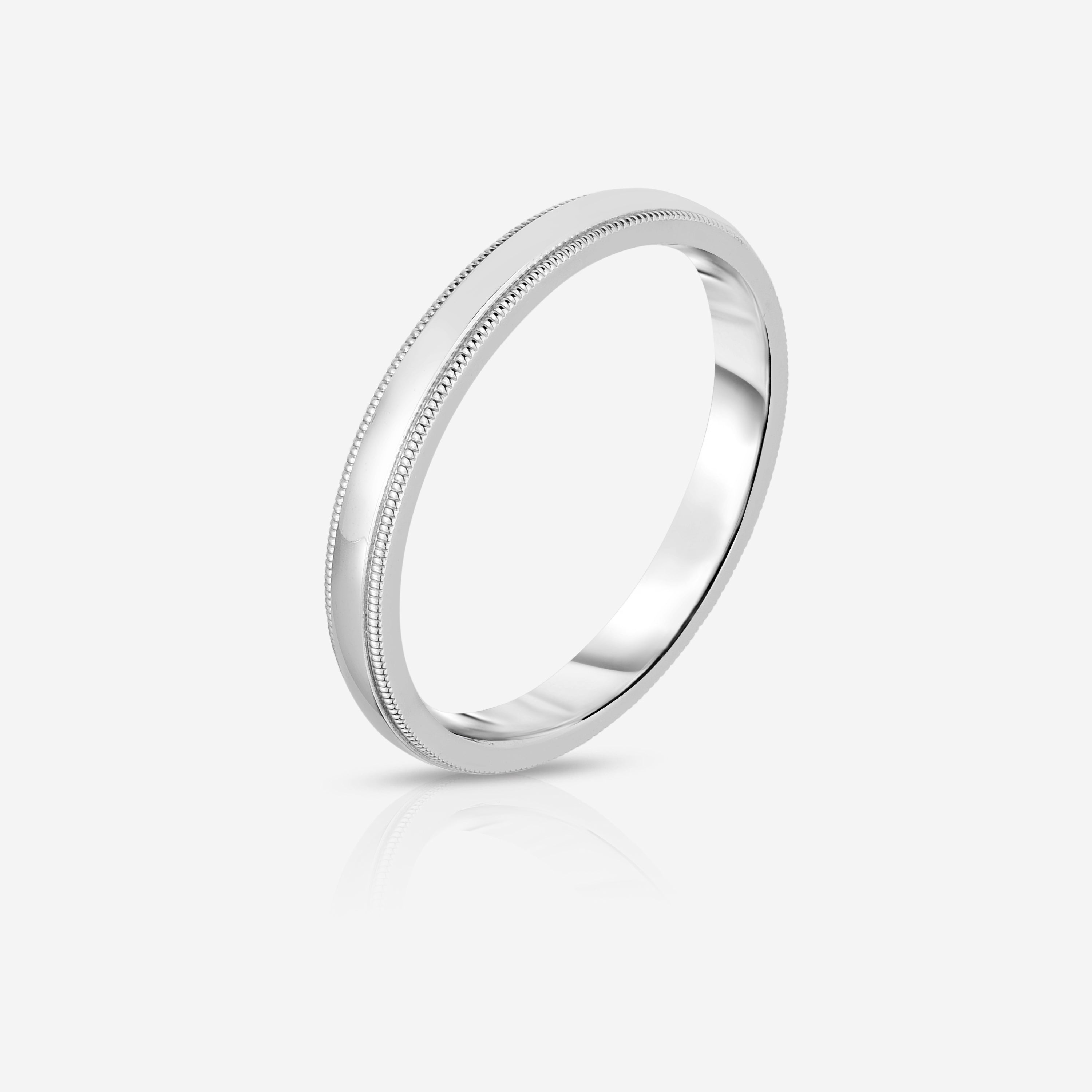 3mm Milgrain Comfort Fit Wedding Band for Men & Women - Classic Elegant Ring for Engagement, Anniversary & Everyday Wear
