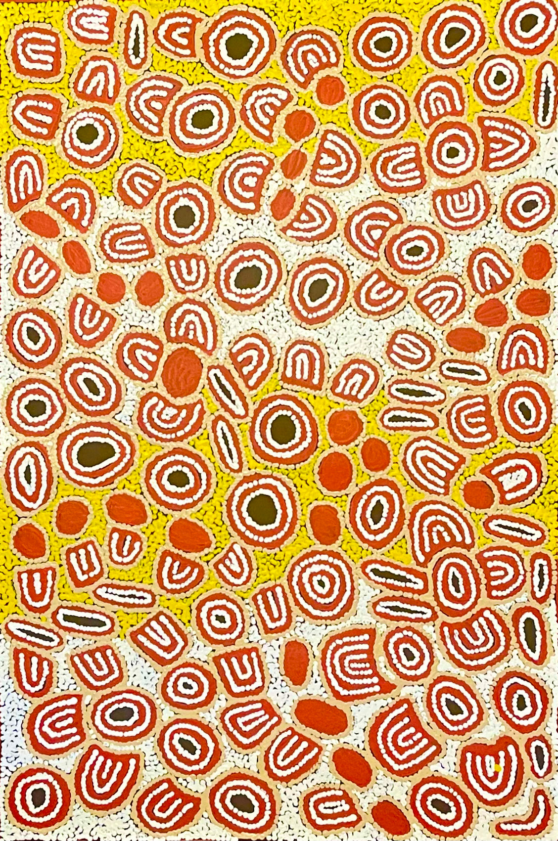 Marlene Young Nungarrayi Aboriginal Art - Authentic Indigenous Australian Dot Painting for Home Decor & Office Wall Art | Perfect for Living Room, Bedroom or Cultural Gift