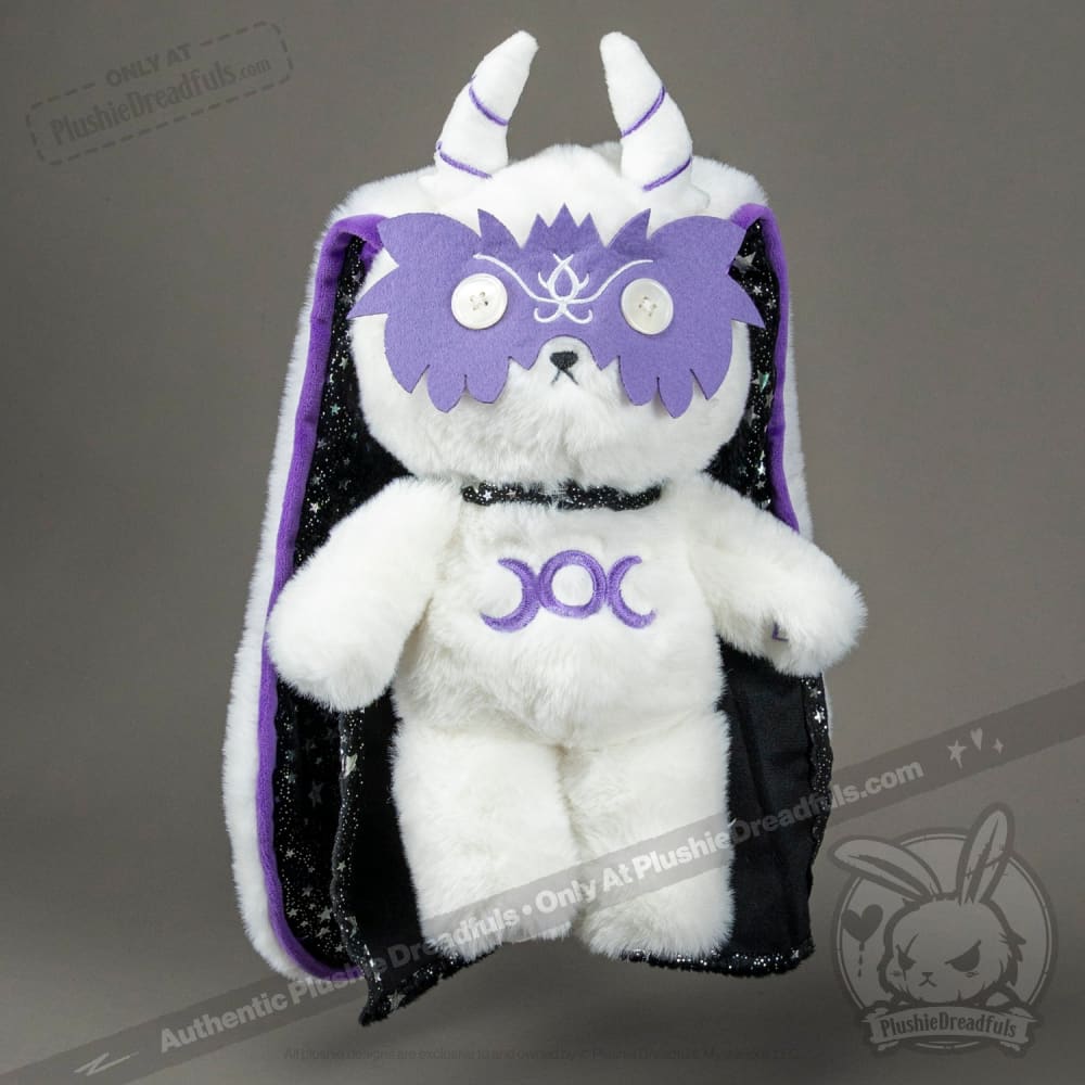 Plushie Dreadfuls White Witch Bunny Stuffed Animal Toy - Soft Cute Plush Bunny for Halloween Decor, Gift Giving & Cuddling