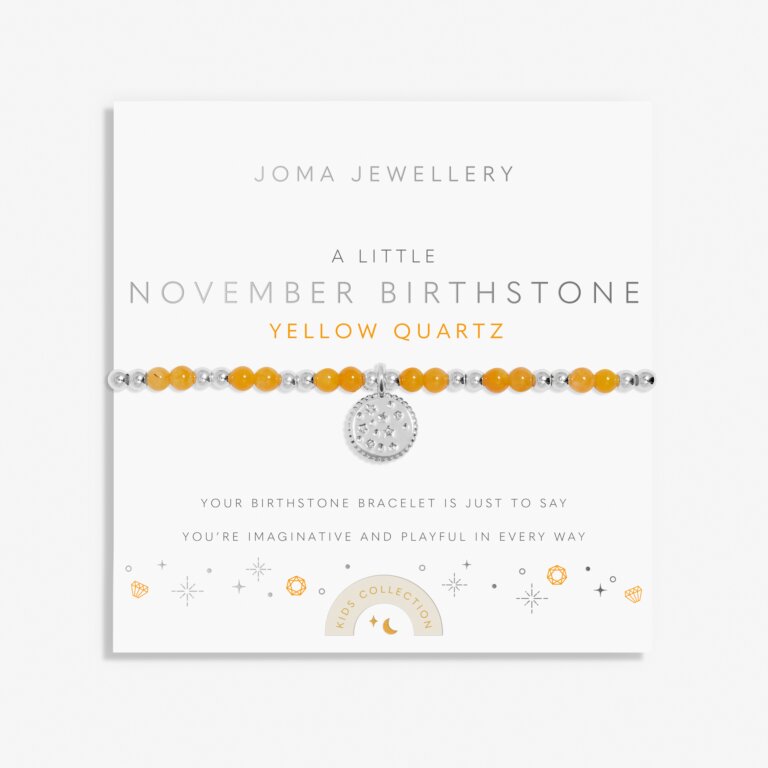 Joma Jewellery November Birthstone Bracelet for Kids - Perfect Birthday Gift & Special Occasion Present