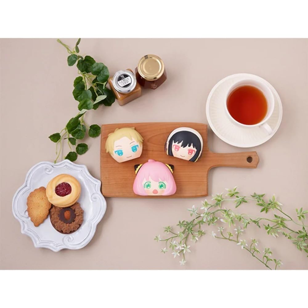 Megahouse Spy x Family Fluffy Squeeze Bread Plush Toy Complete Set - Cute Anime Collectible for Fans, Home Decor & Gift