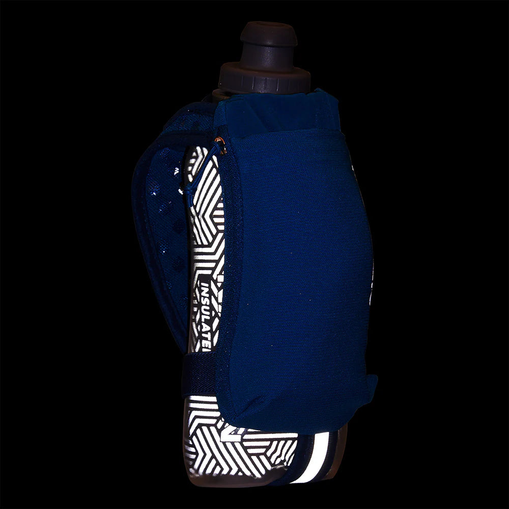 SpeedDraw 2 Insulated Stainless Steel Water Bottle 18oz - Leak Proof, Double Wall Vacuum Flask for Hot & Cold Drinks - Perfect for Gym, Hiking, Office & Travel (Deep Blue/Reflective Silver)