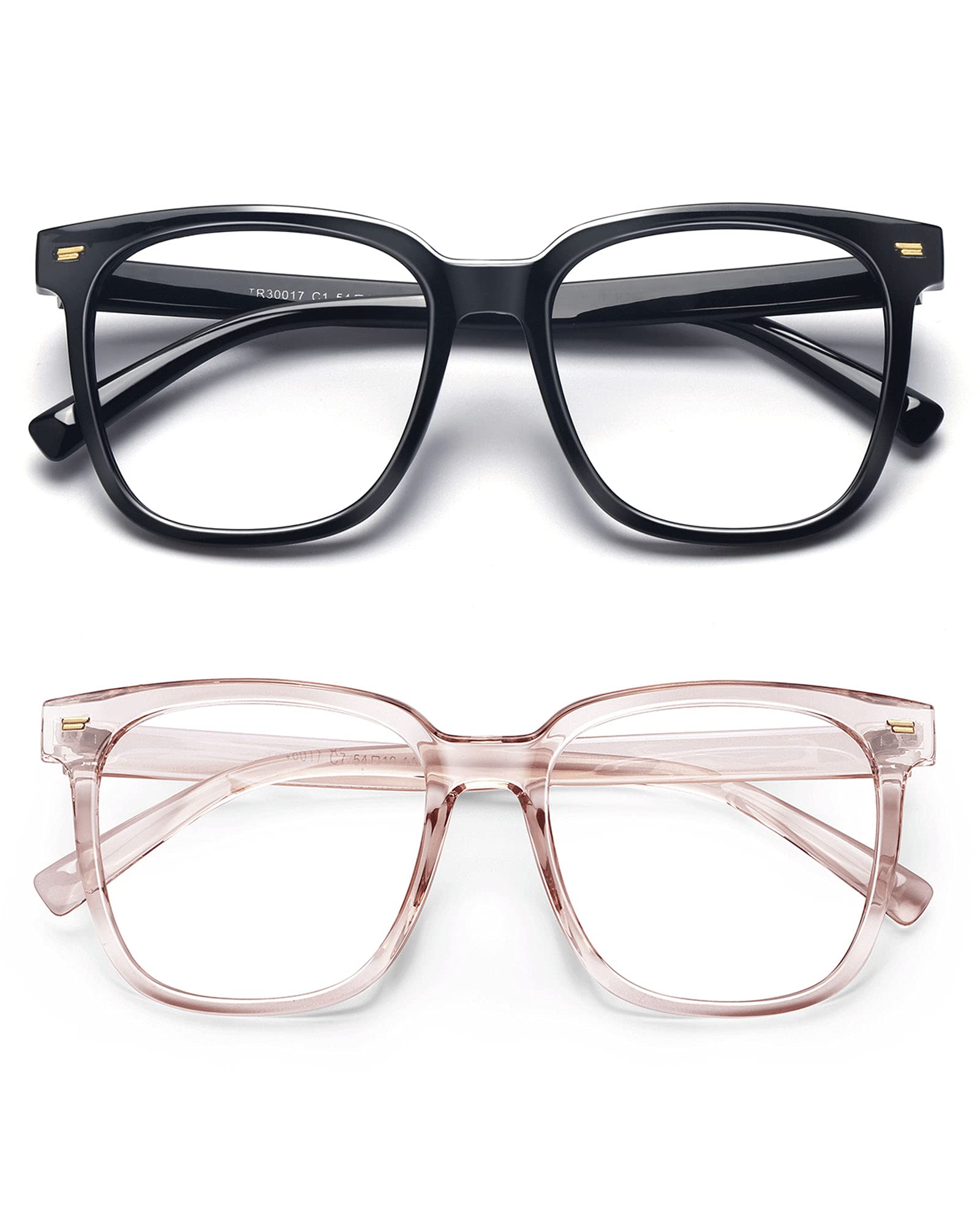 PANNER Blue Light Blocking Glasses for Women & Men - Oversized Square Anti Glare Computer Glasses to Reduce Eye Strain | Perfect for Office Work, Gaming & Screen Time