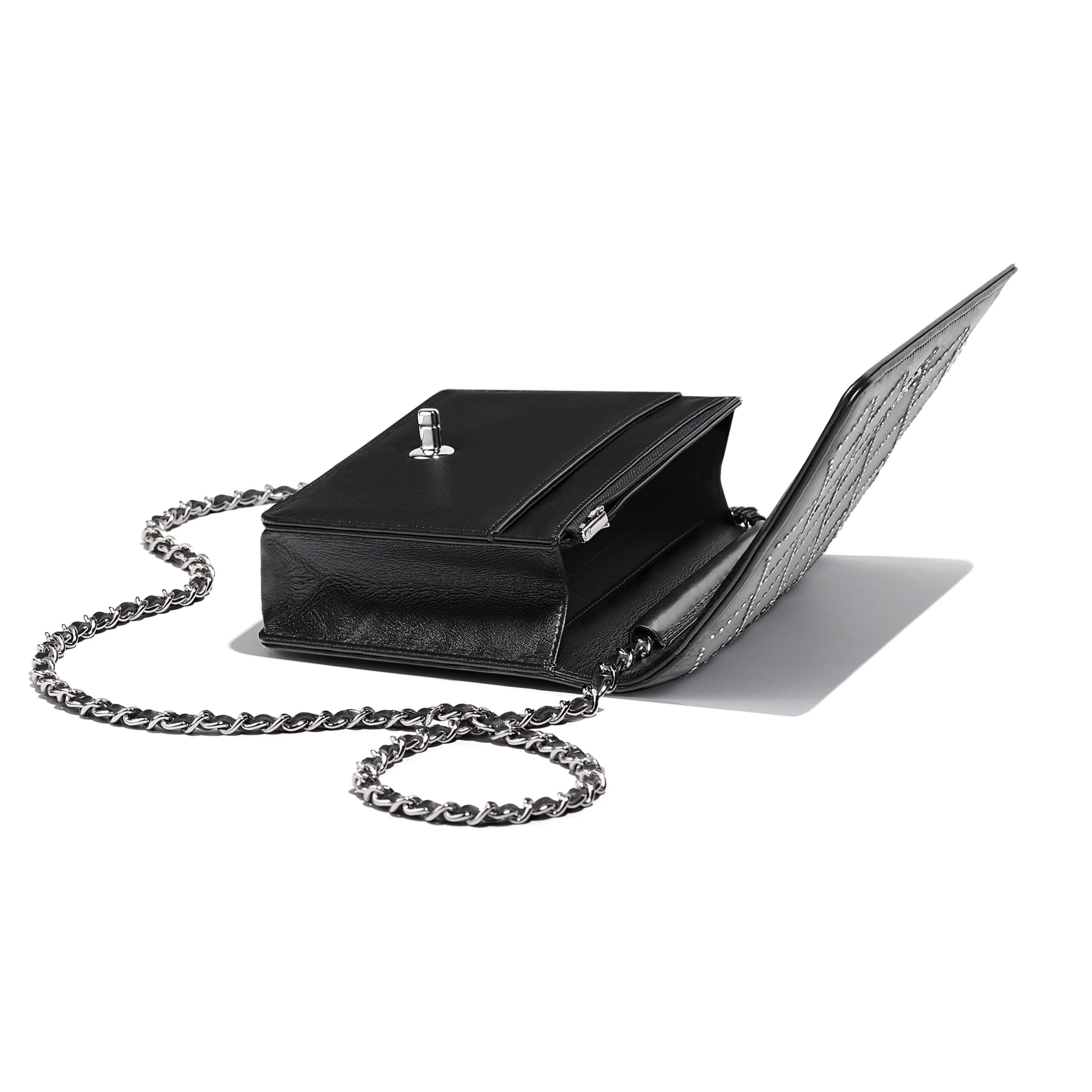 Chanel Wallet On Chain WOC - Quilted Calfskin Black Studded Crossbody Bag for Women | Perfect for Evening Out, Date Night & Special Occasions